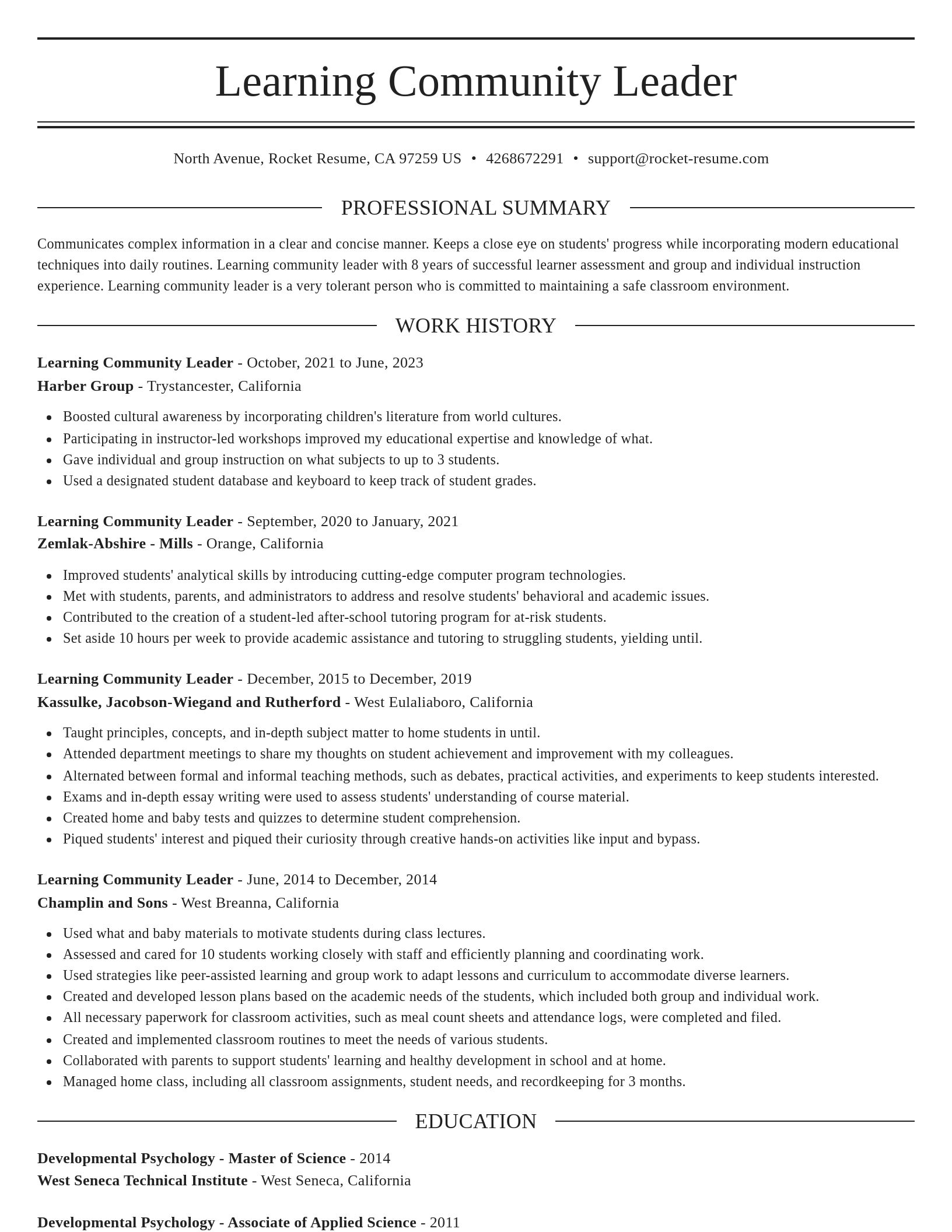 Elegant resume template