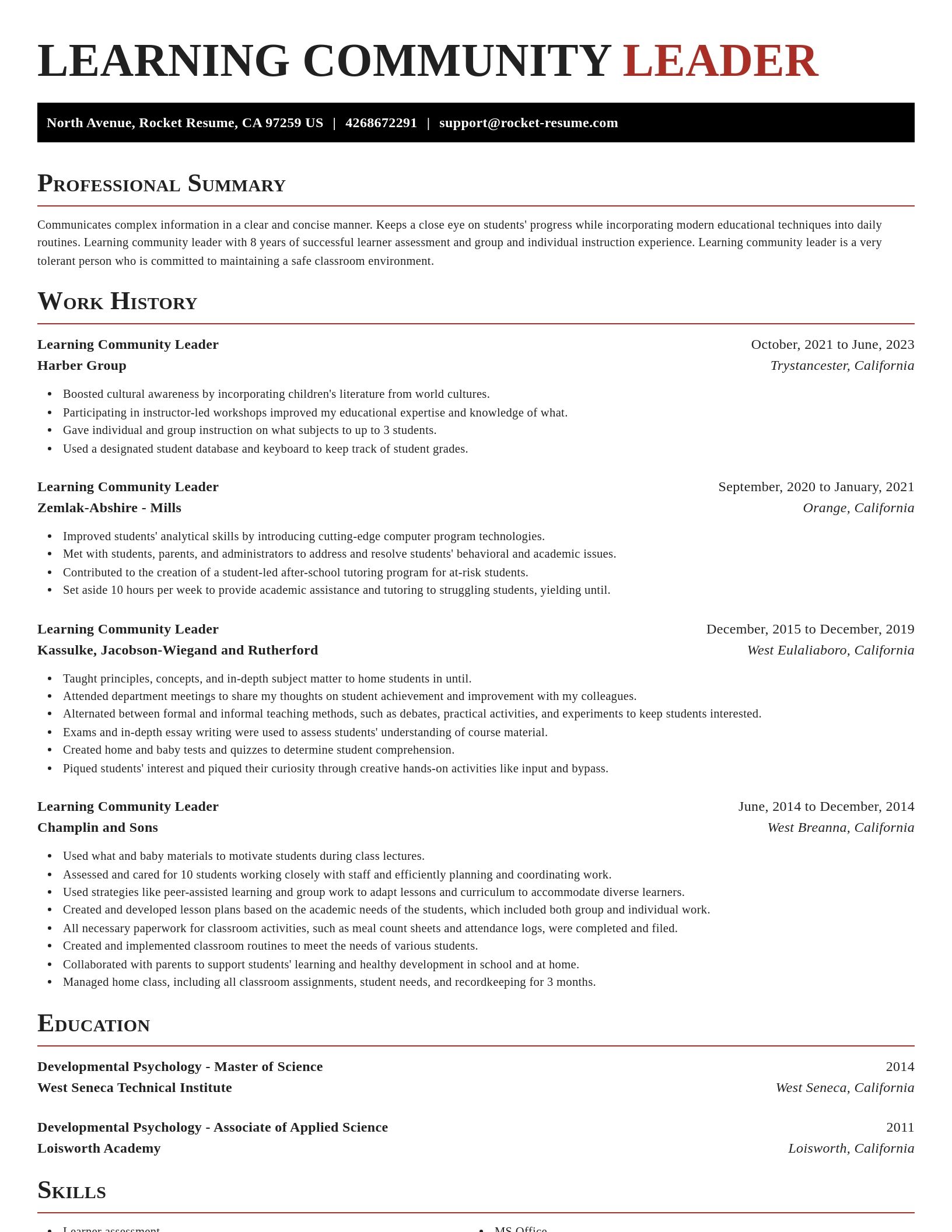 Exquisite resume template