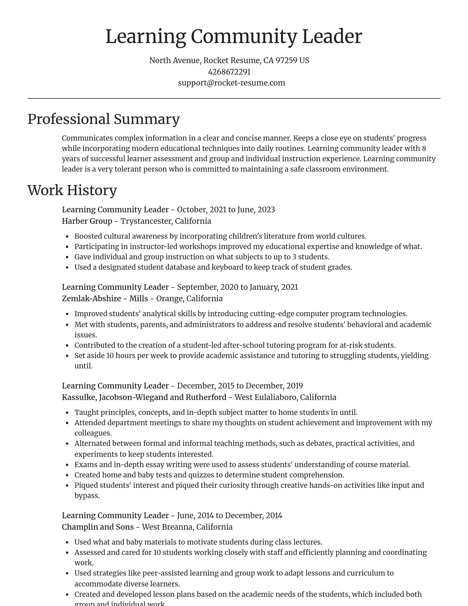 Focal Point resume template