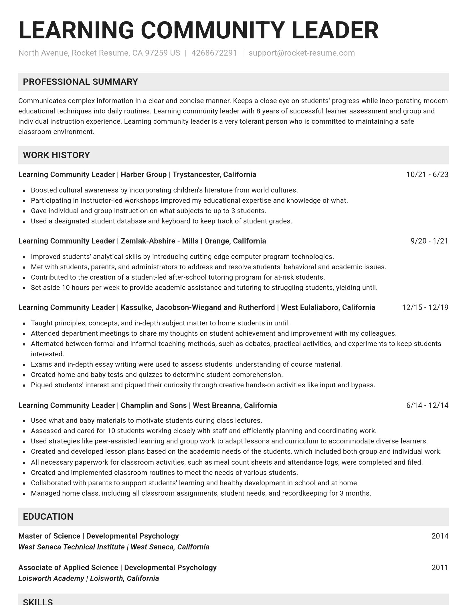 Genius resume template