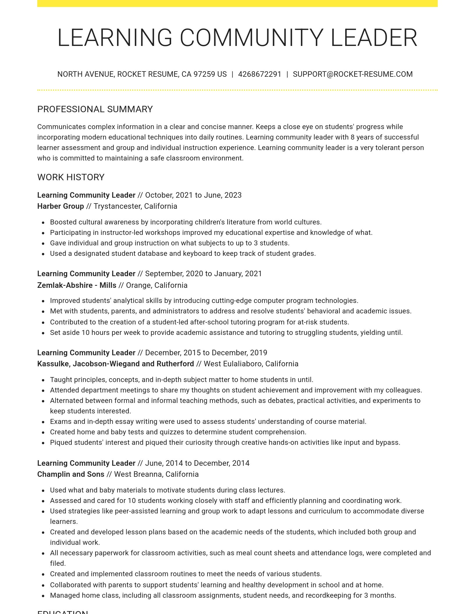 Grand resume template