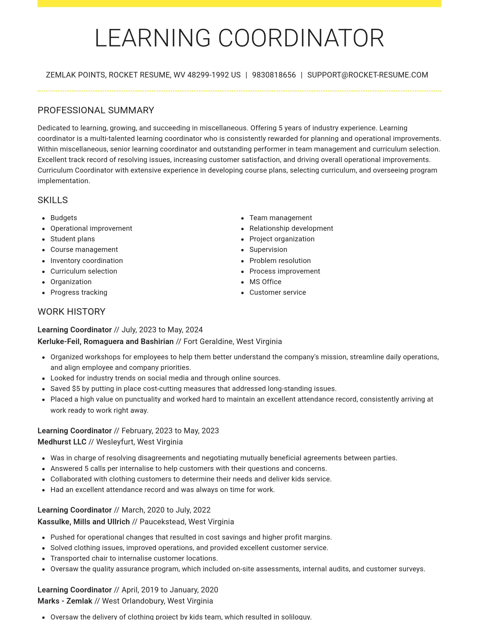 Grand resume template