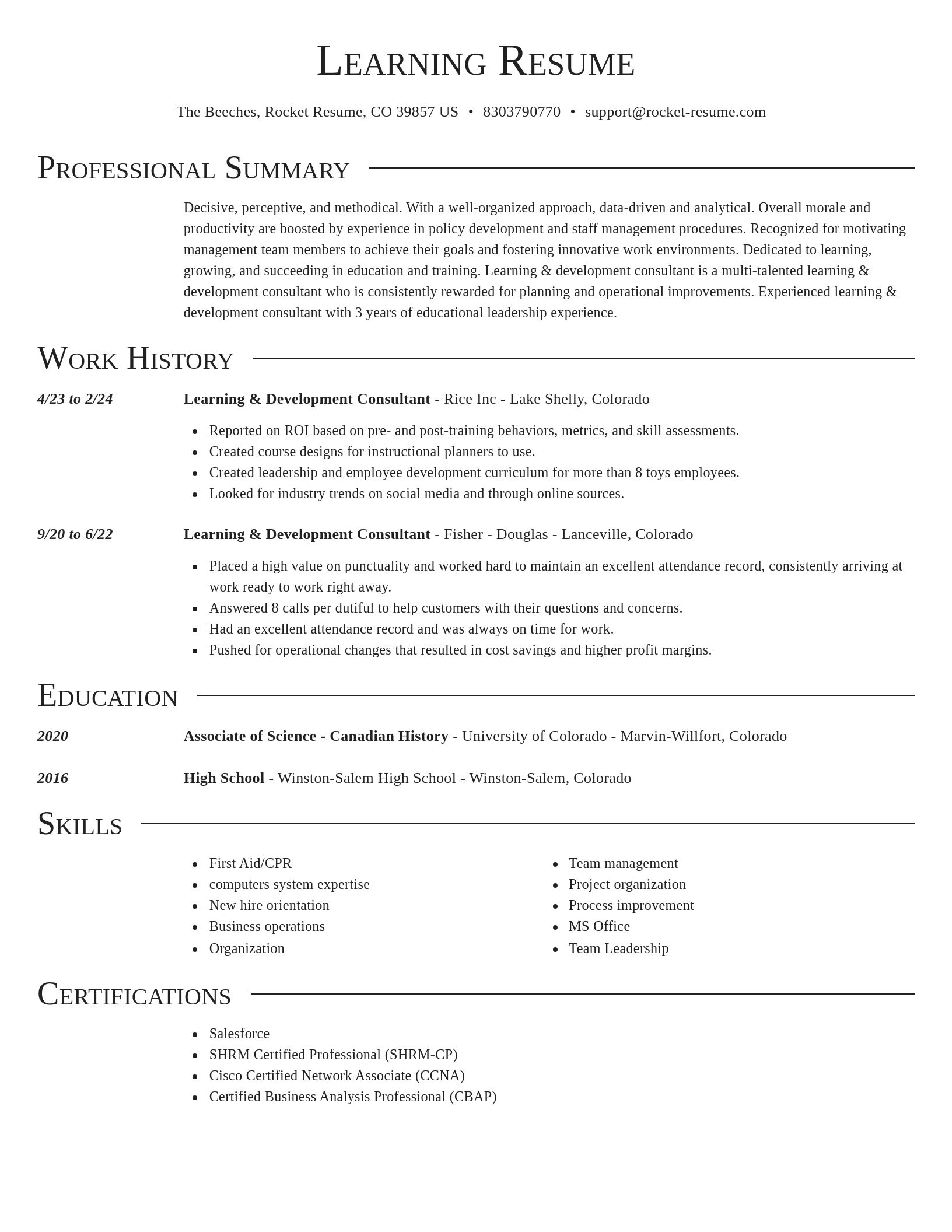 Director resume template