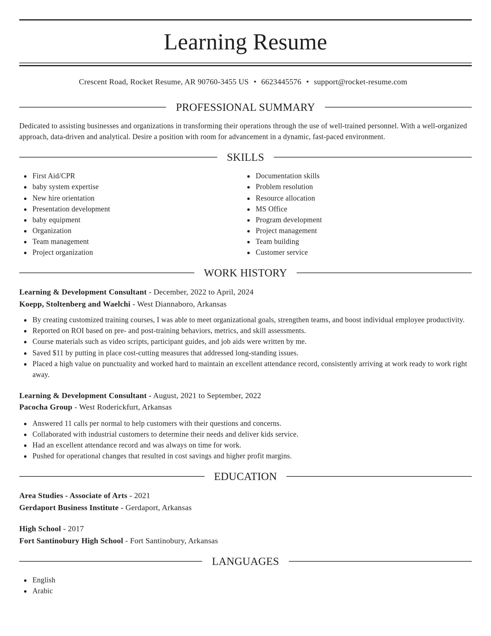 Elegant resume template