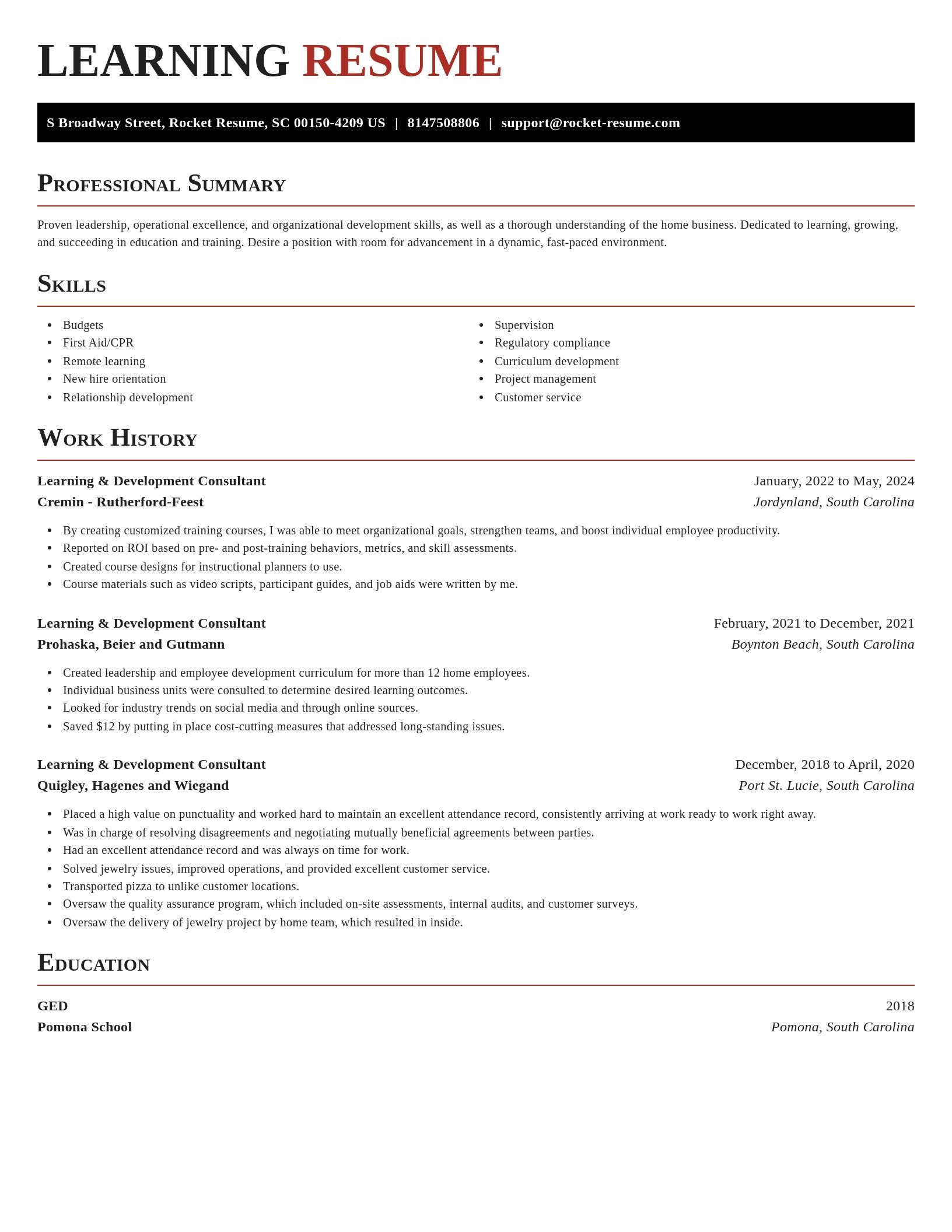 Exquisite resume template