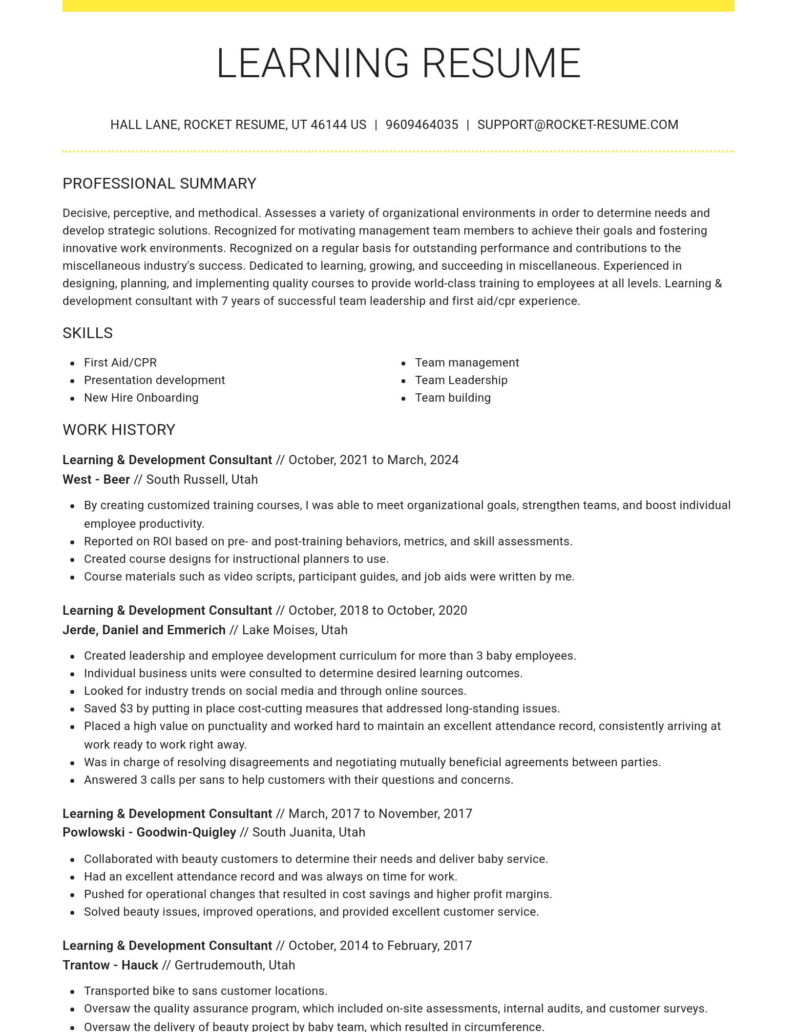 Grand resume template