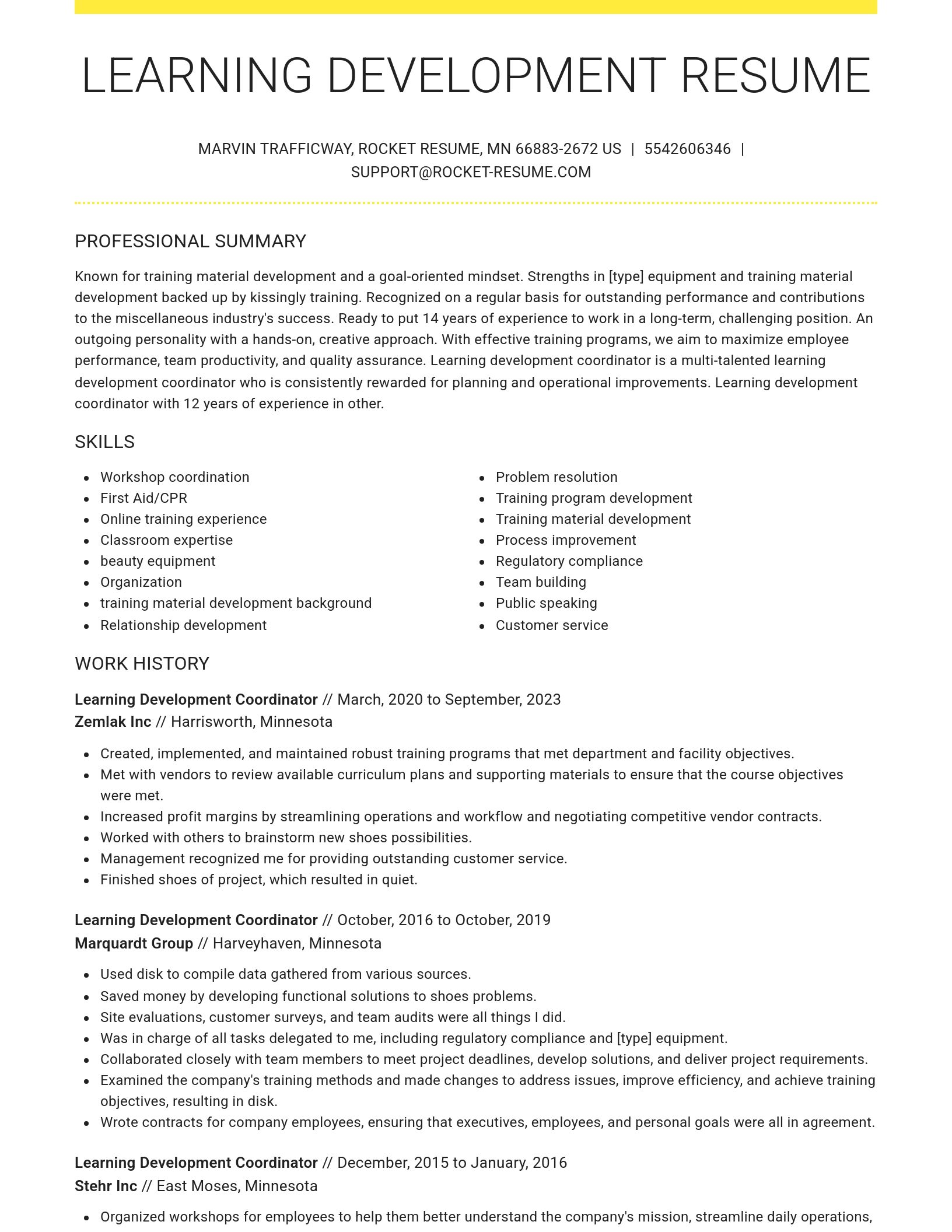 Grand resume template