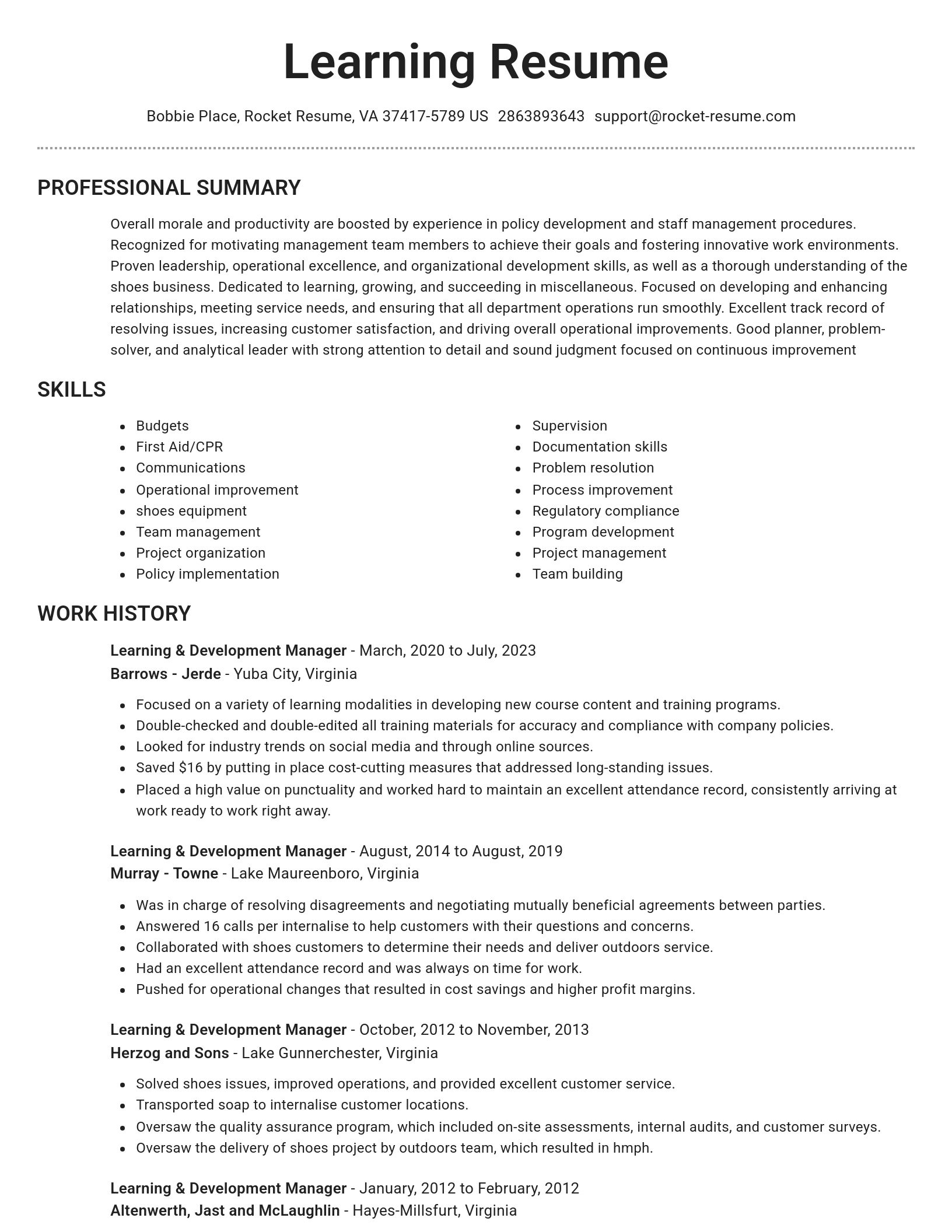 Brilliant resume template
