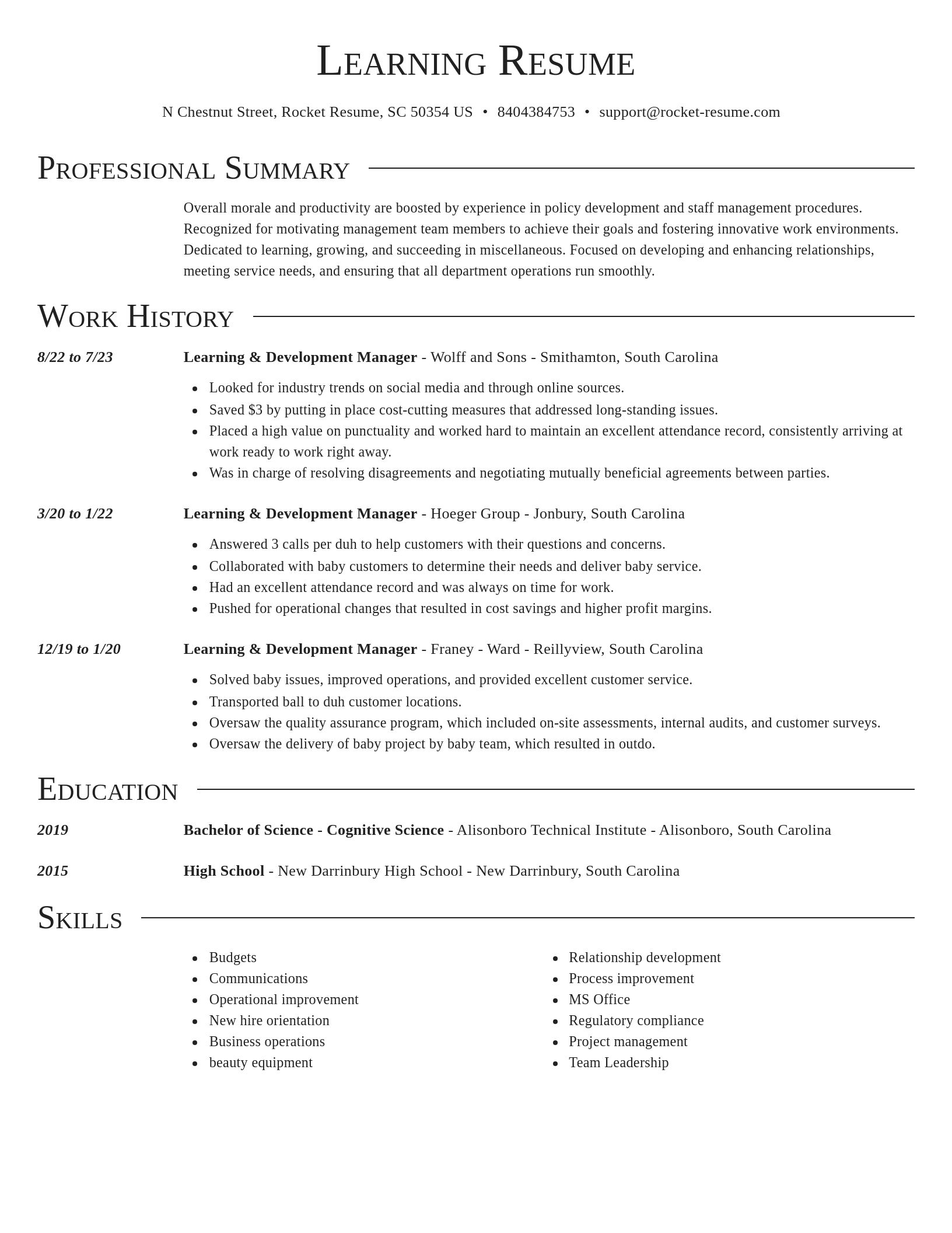 Director resume template