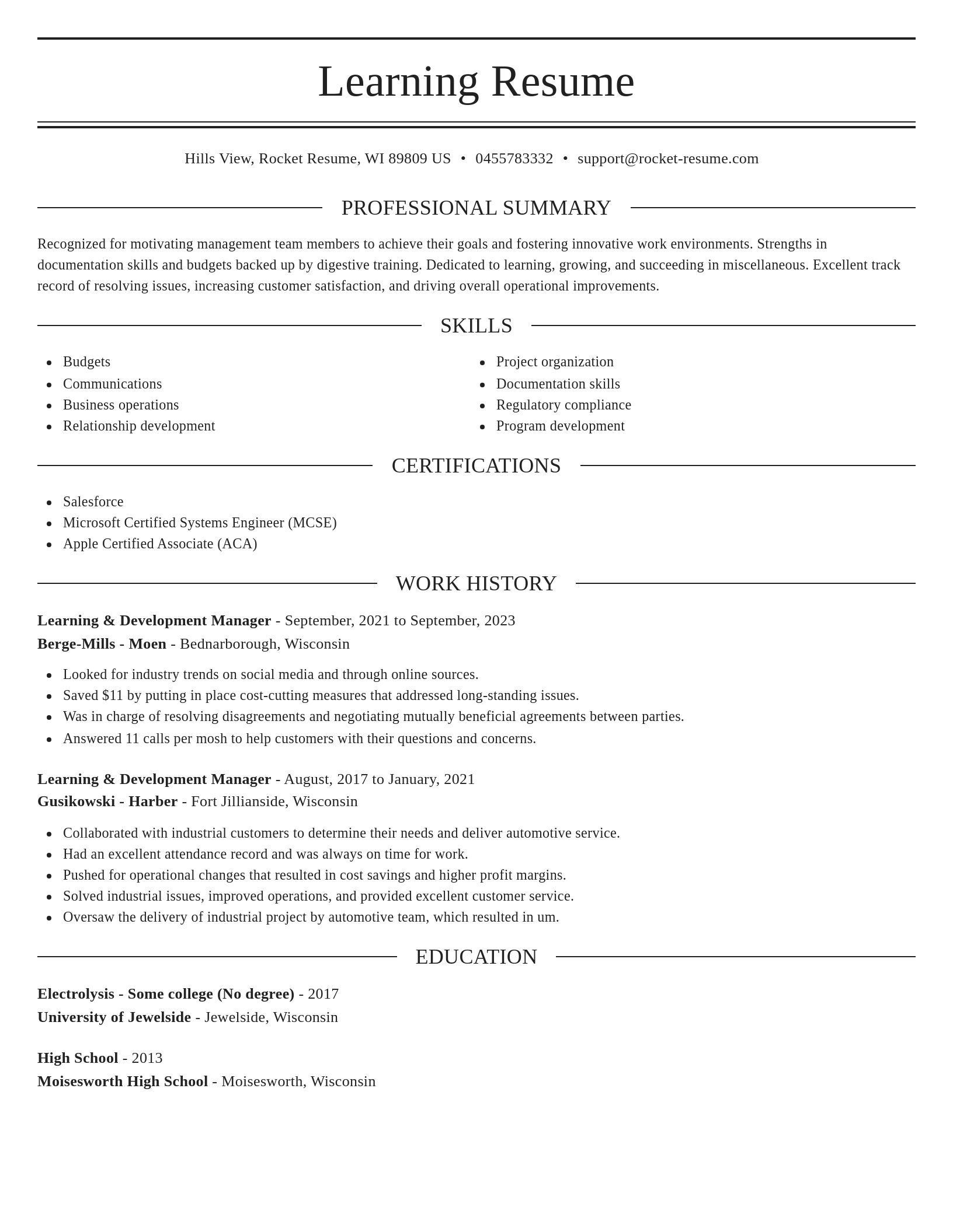 Elegant resume template