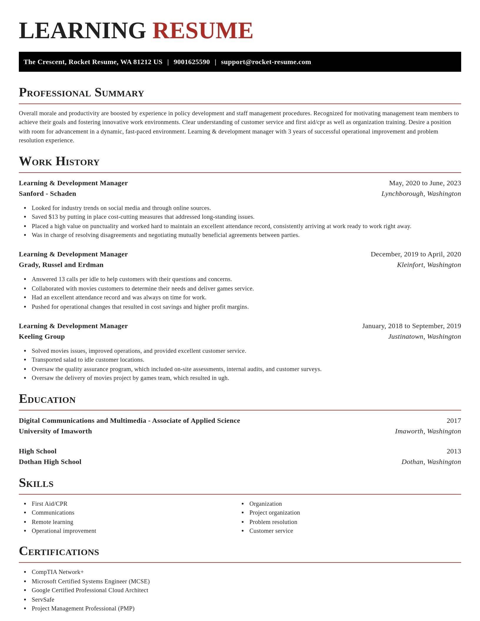 Exquisite resume template