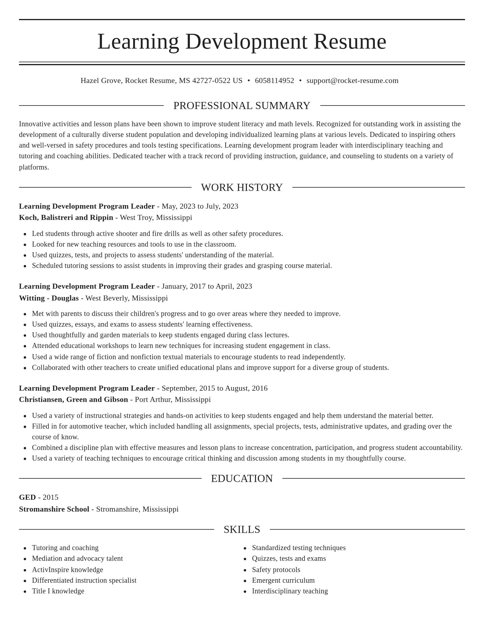 Elegant resume template