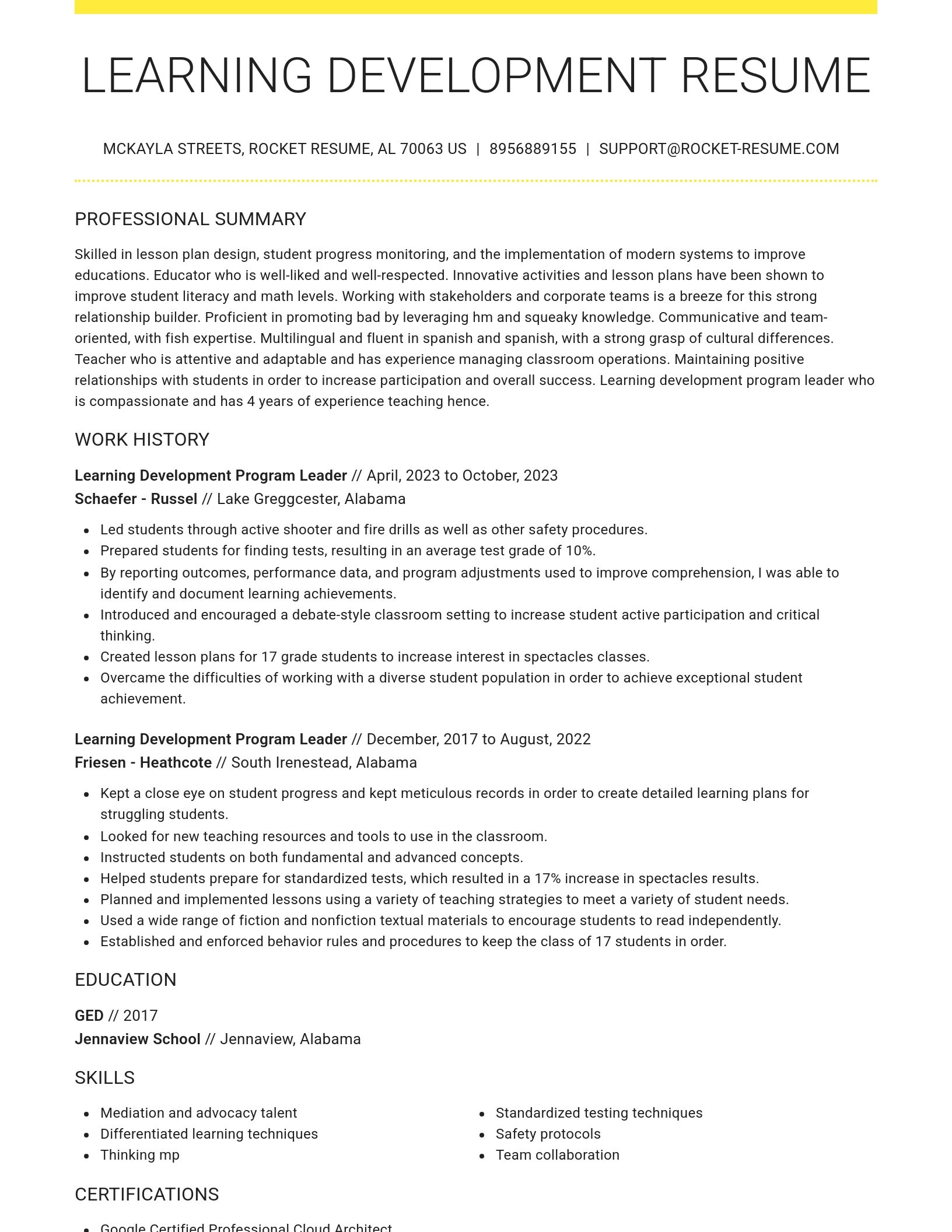 Grand resume template