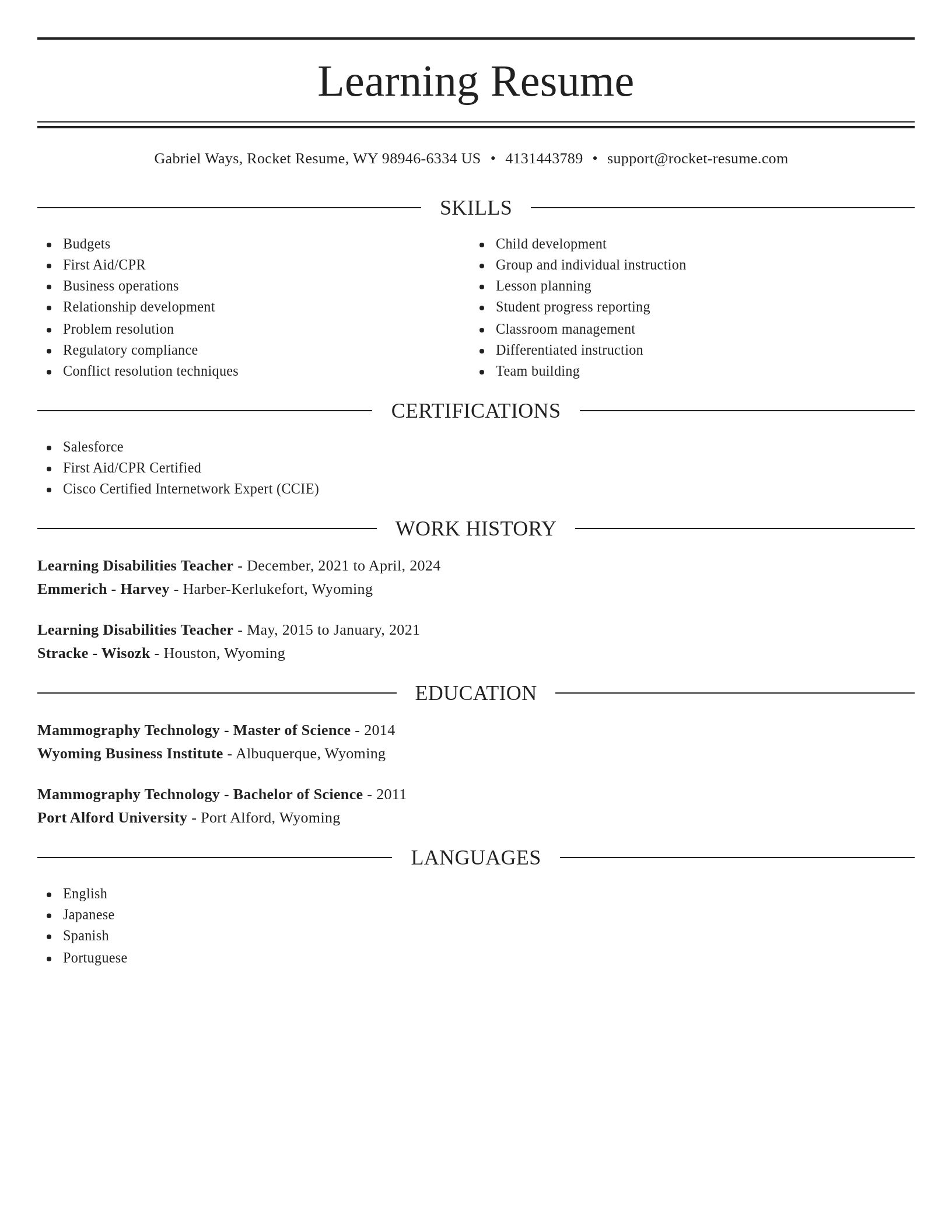 Elegant resume template