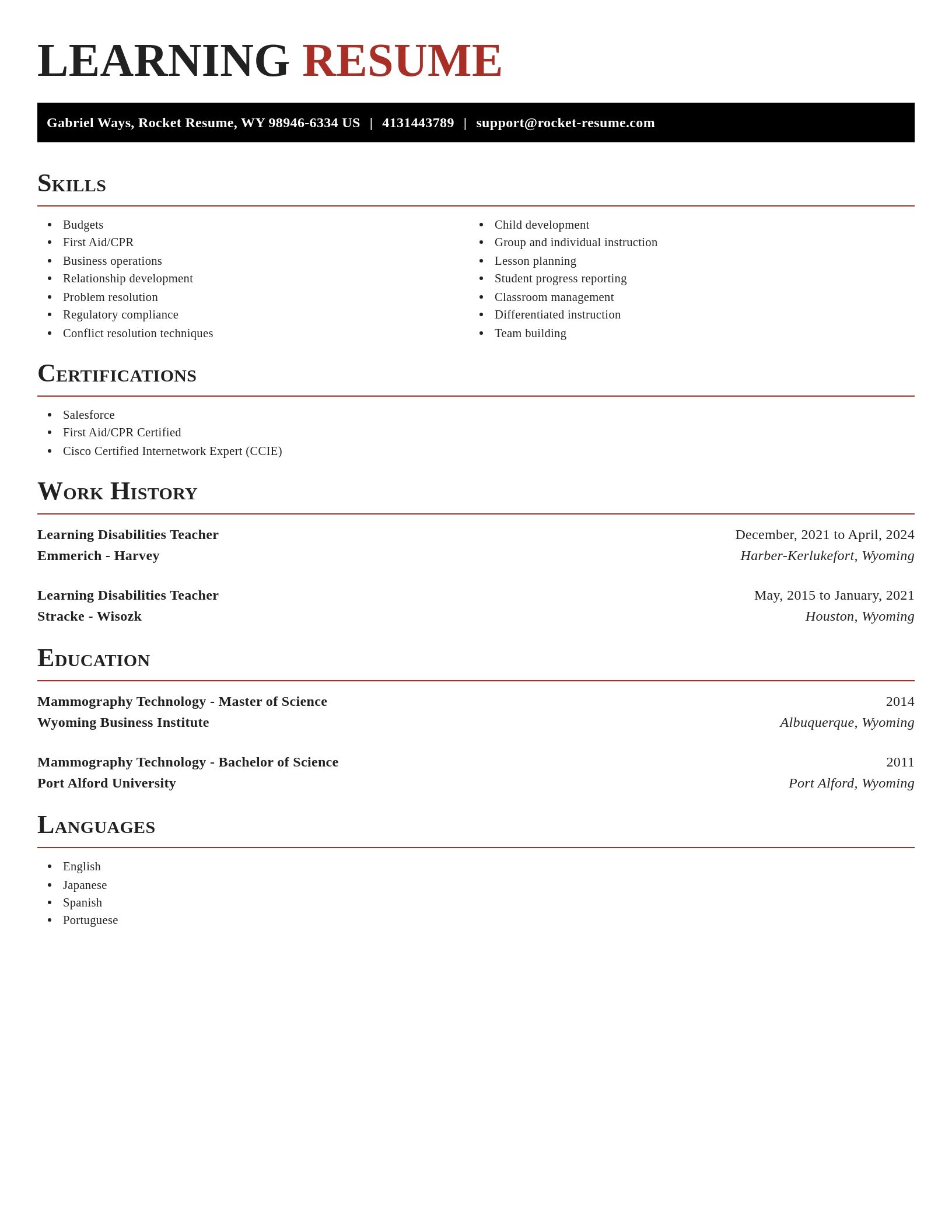 Exquisite resume template