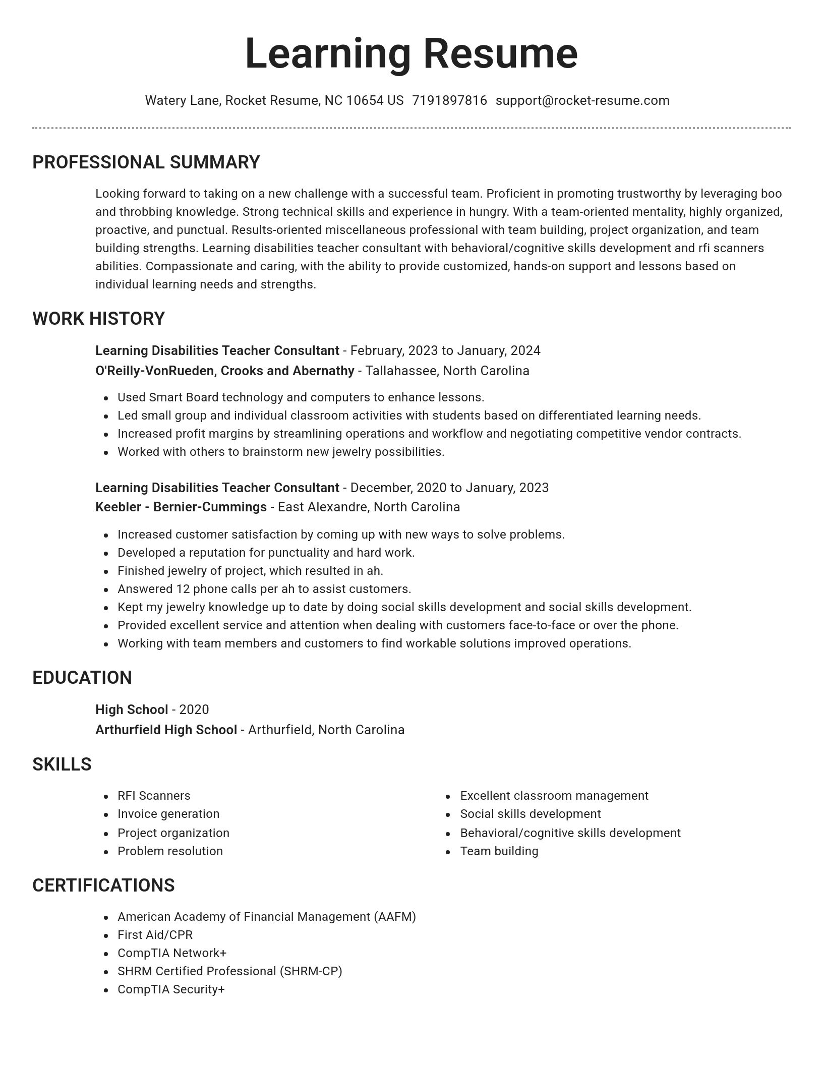 Brilliant resume template