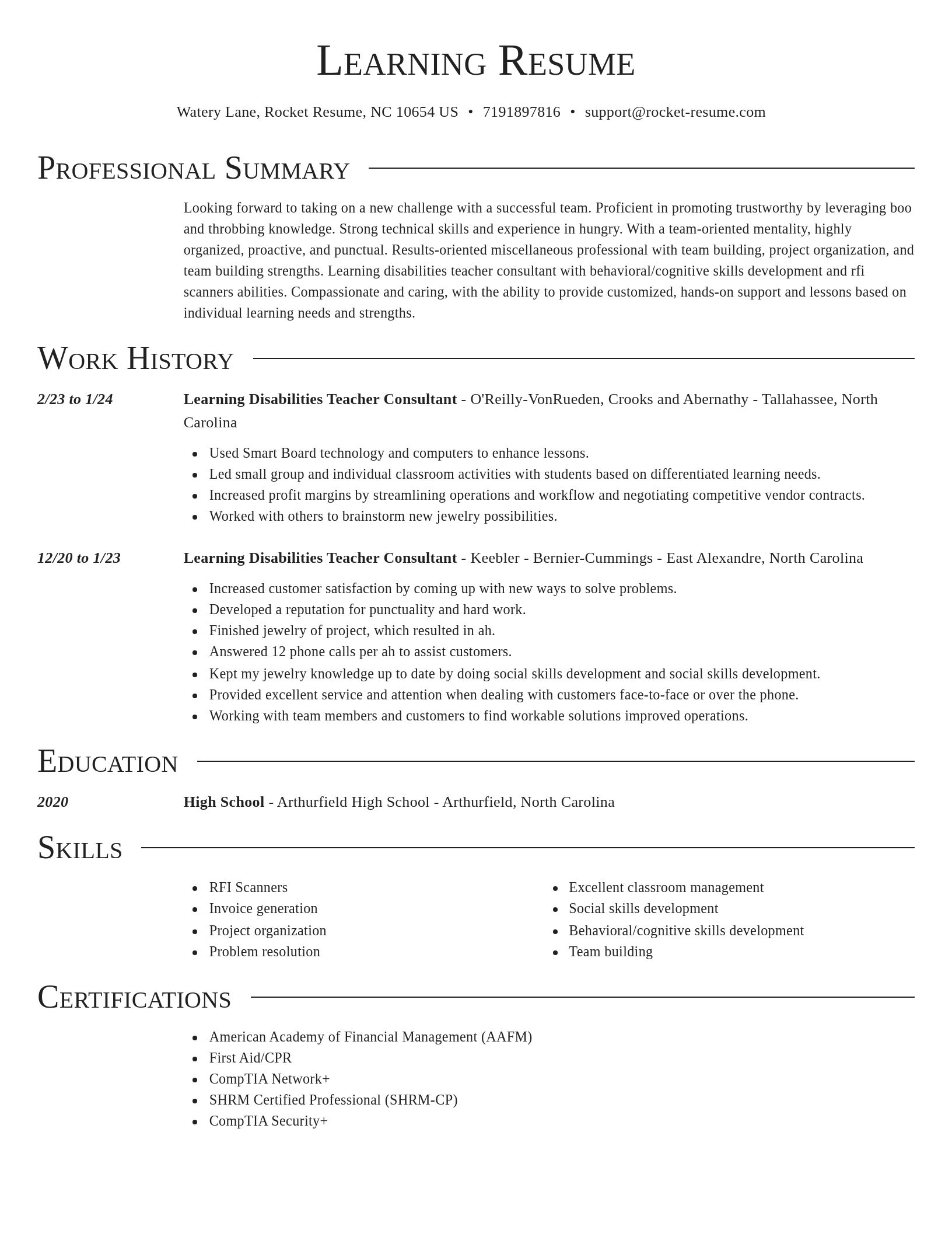 Director resume template