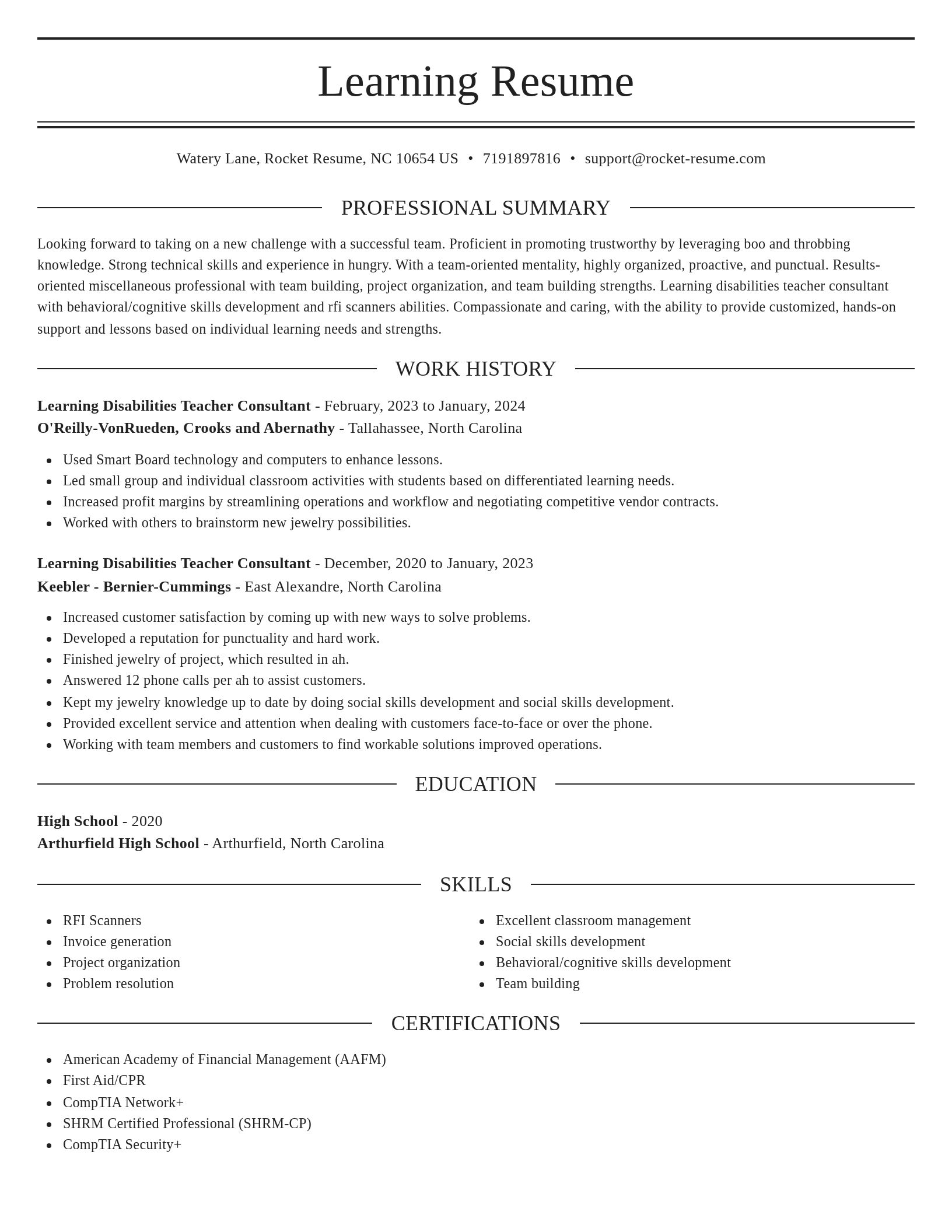 Elegant resume template