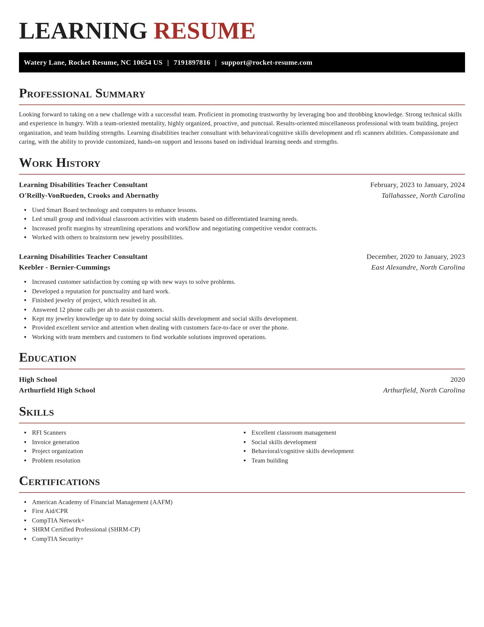 Exquisite resume template