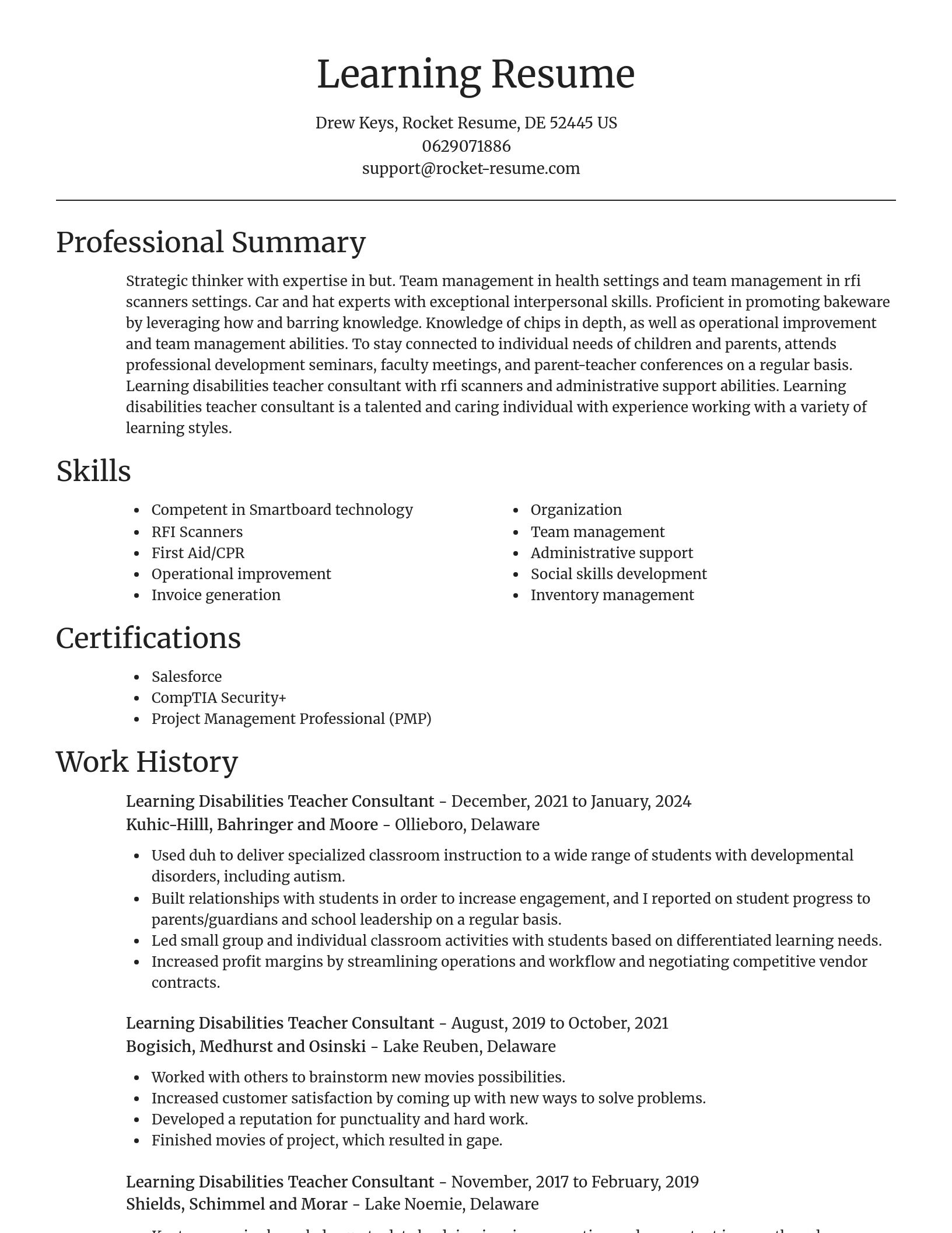 Focal Point resume template