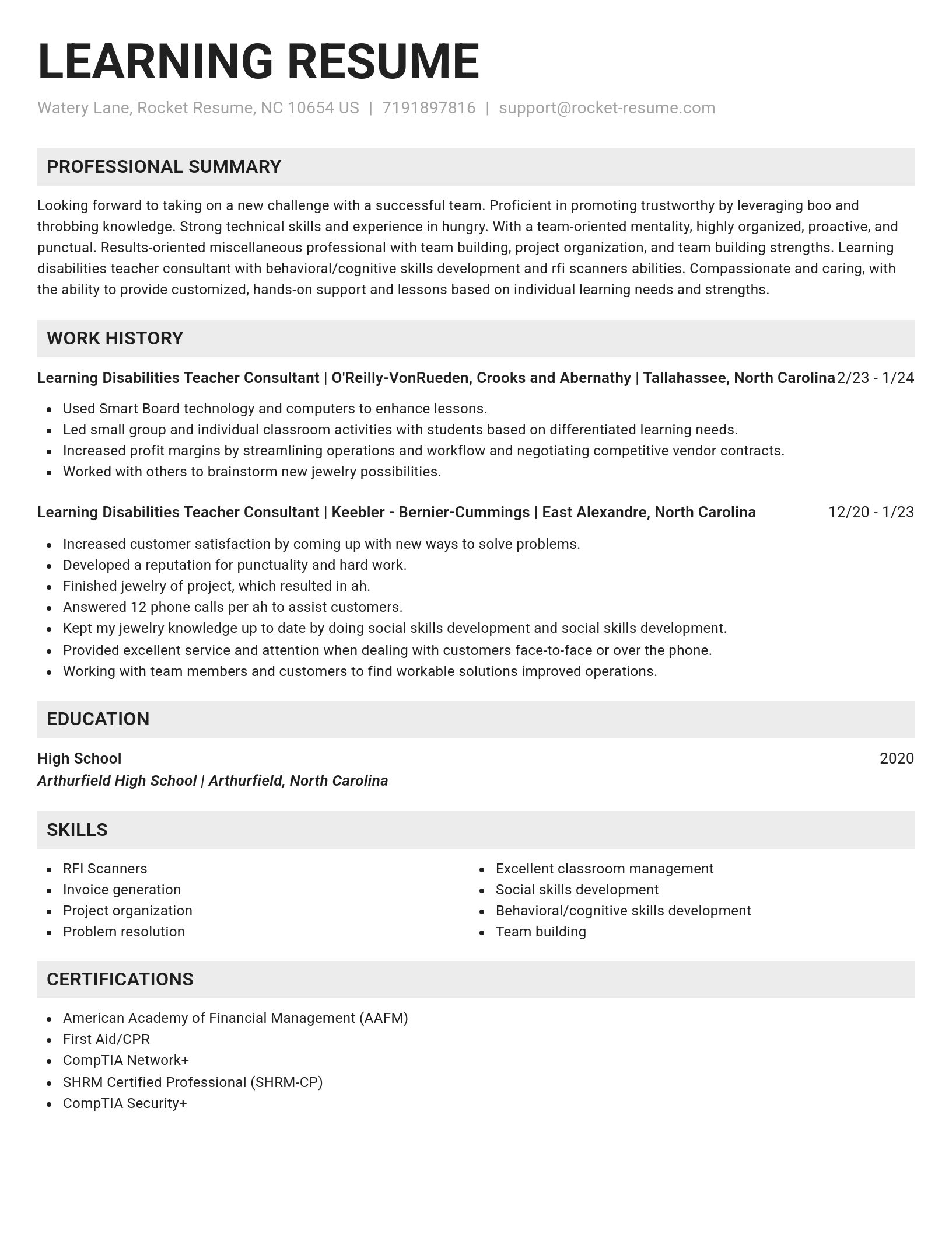 Genius resume template