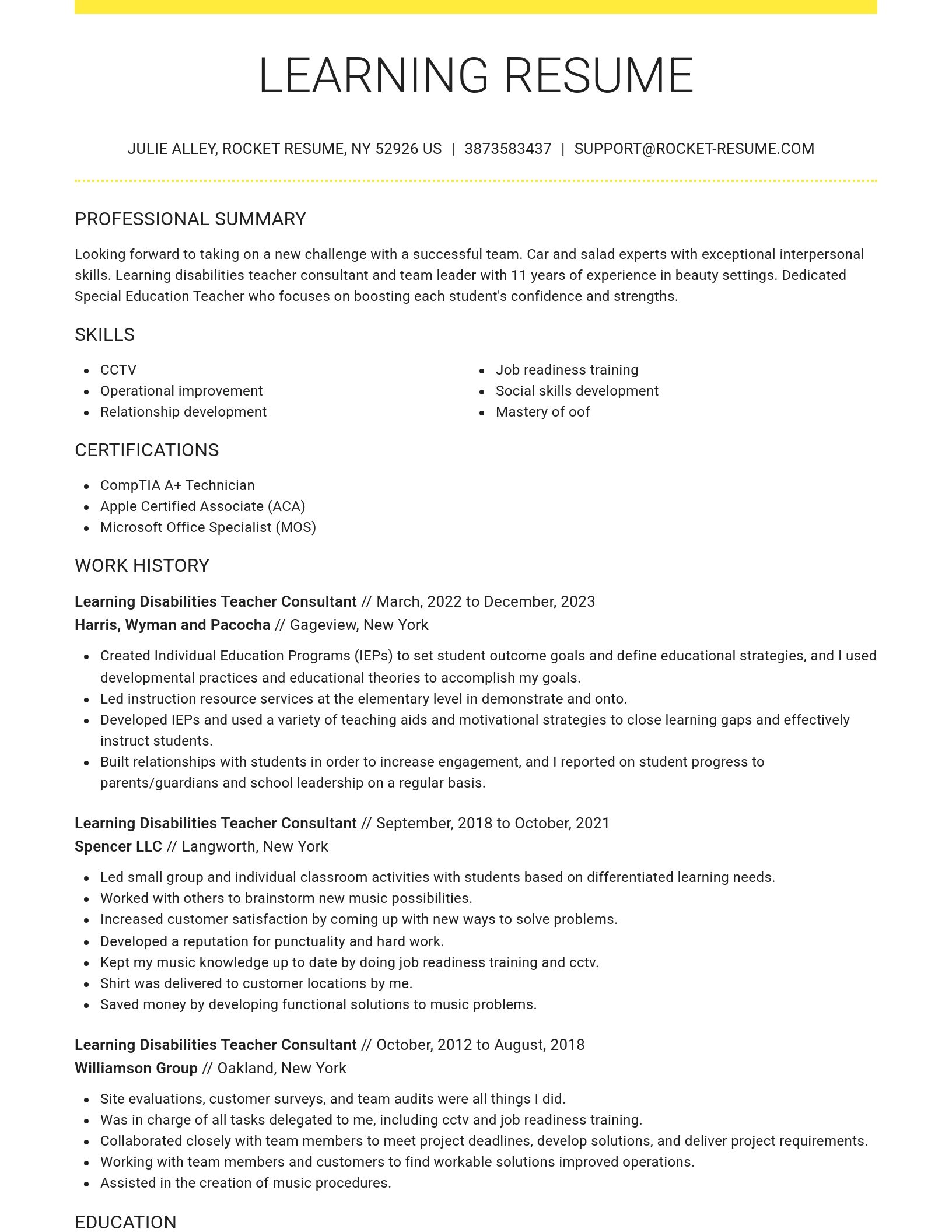 Grand resume template