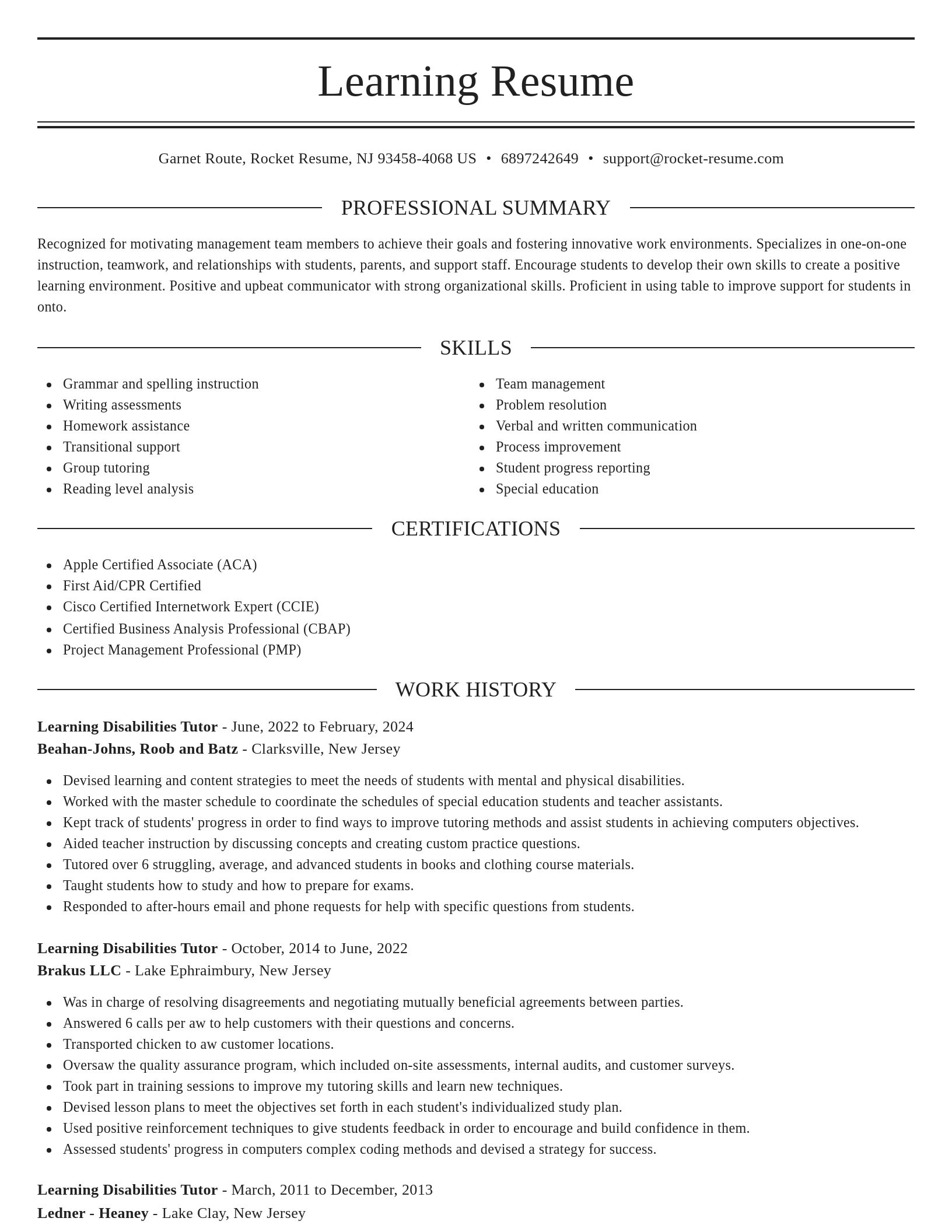 Elegant resume template