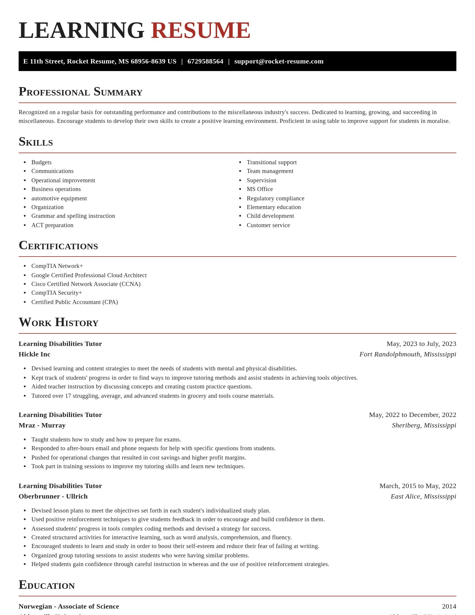 Exquisite resume template