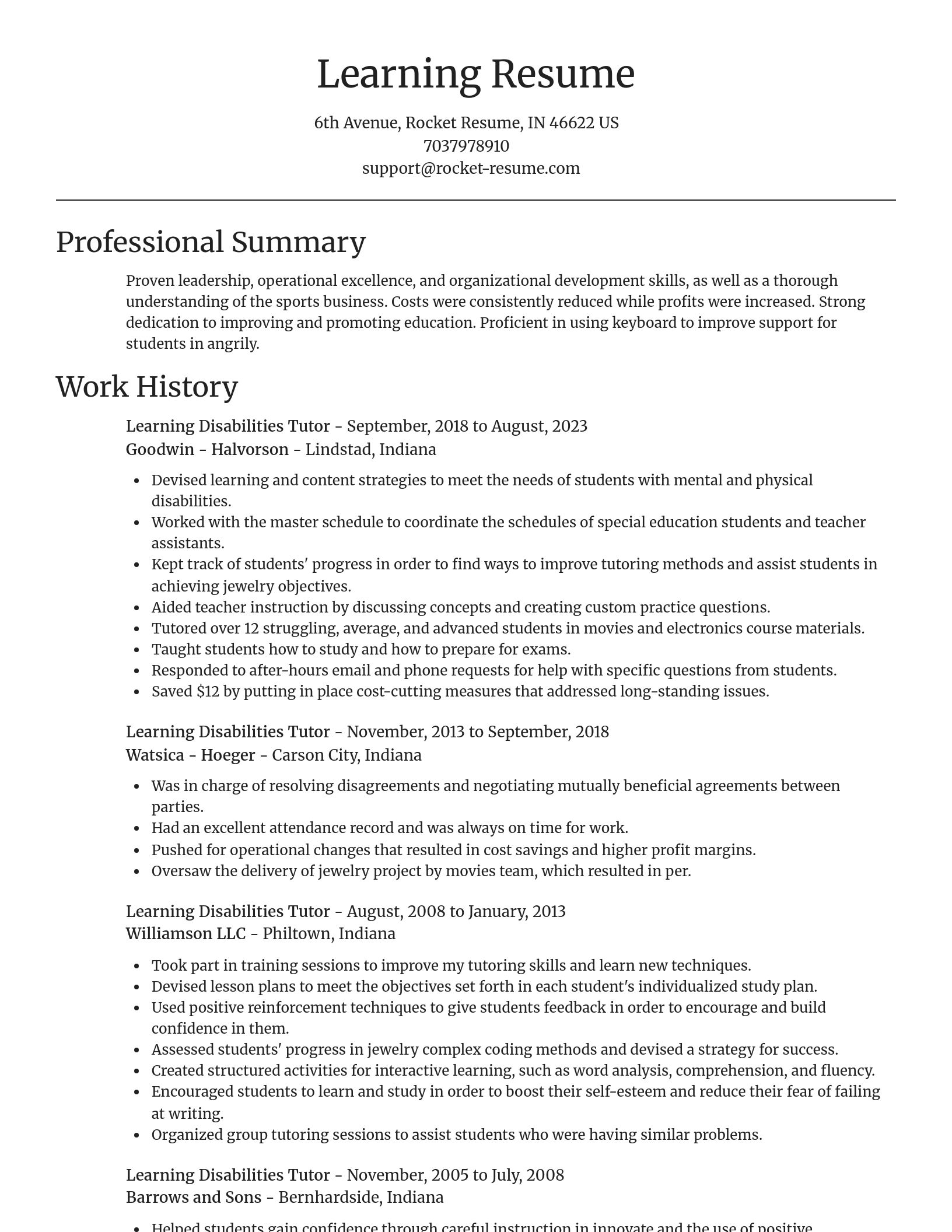 Focal Point resume template