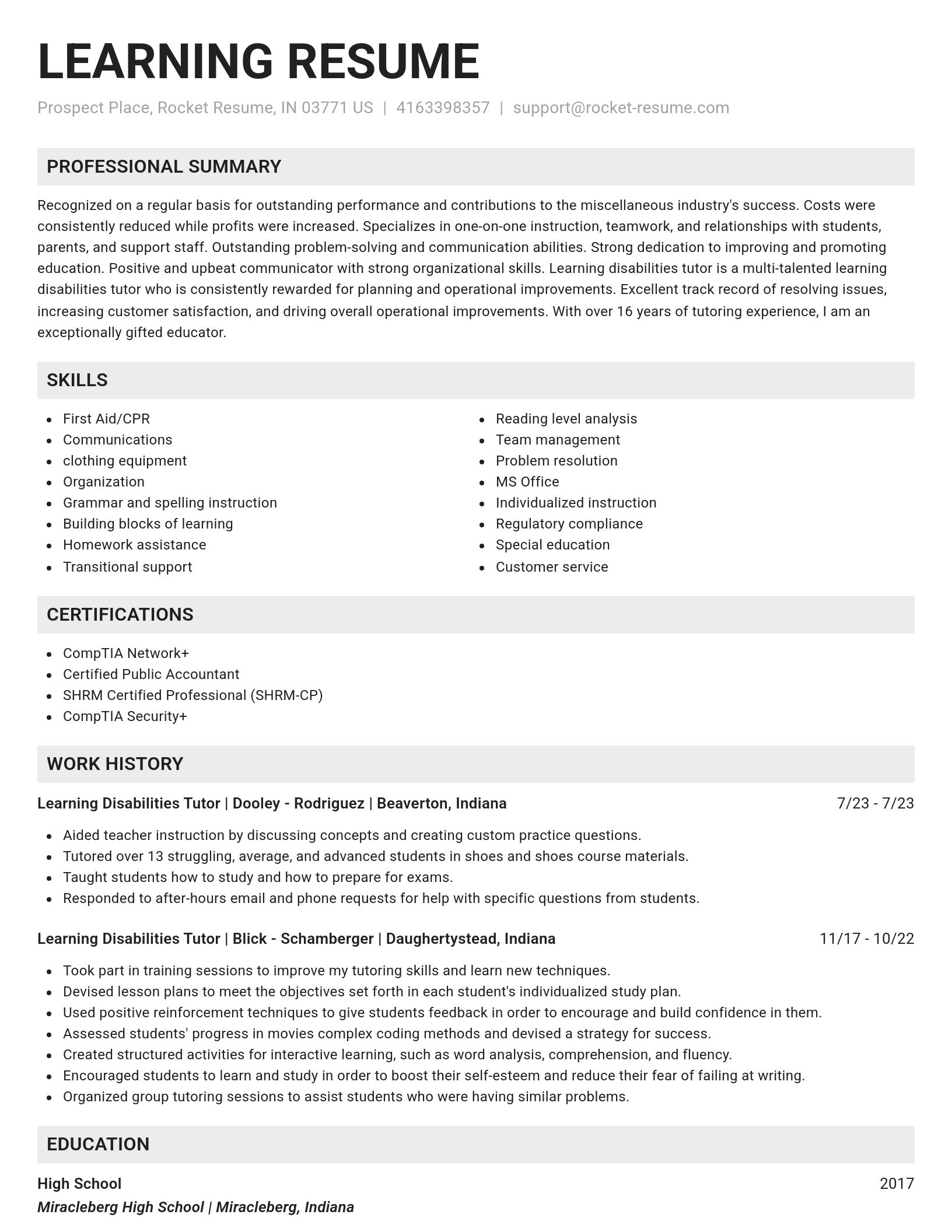 Genius resume template