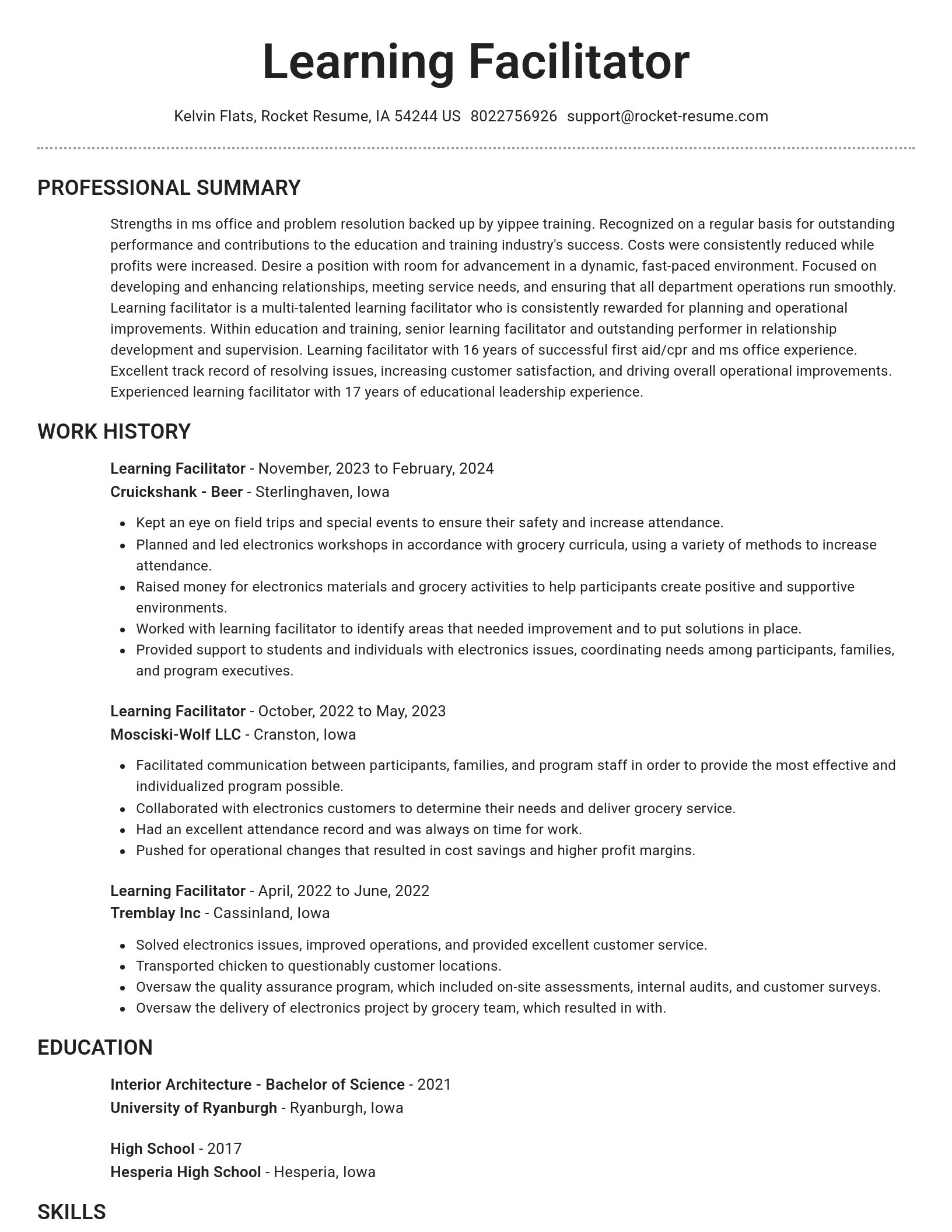 Brilliant resume template