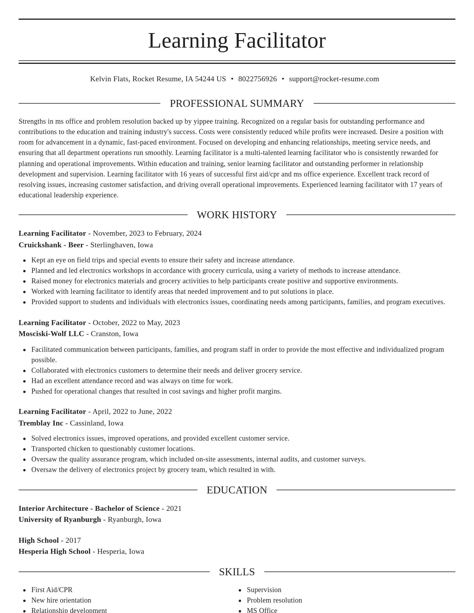 Elegant resume template