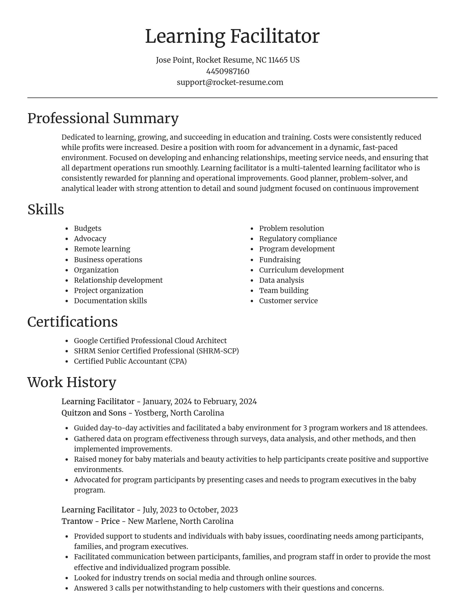 Focal Point resume template