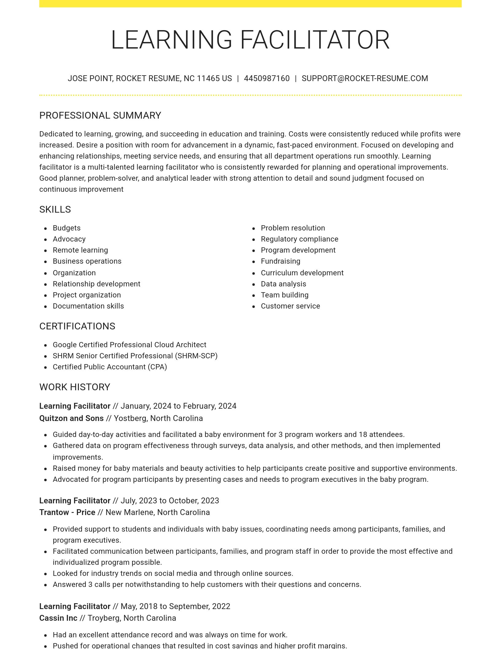 Grand resume template