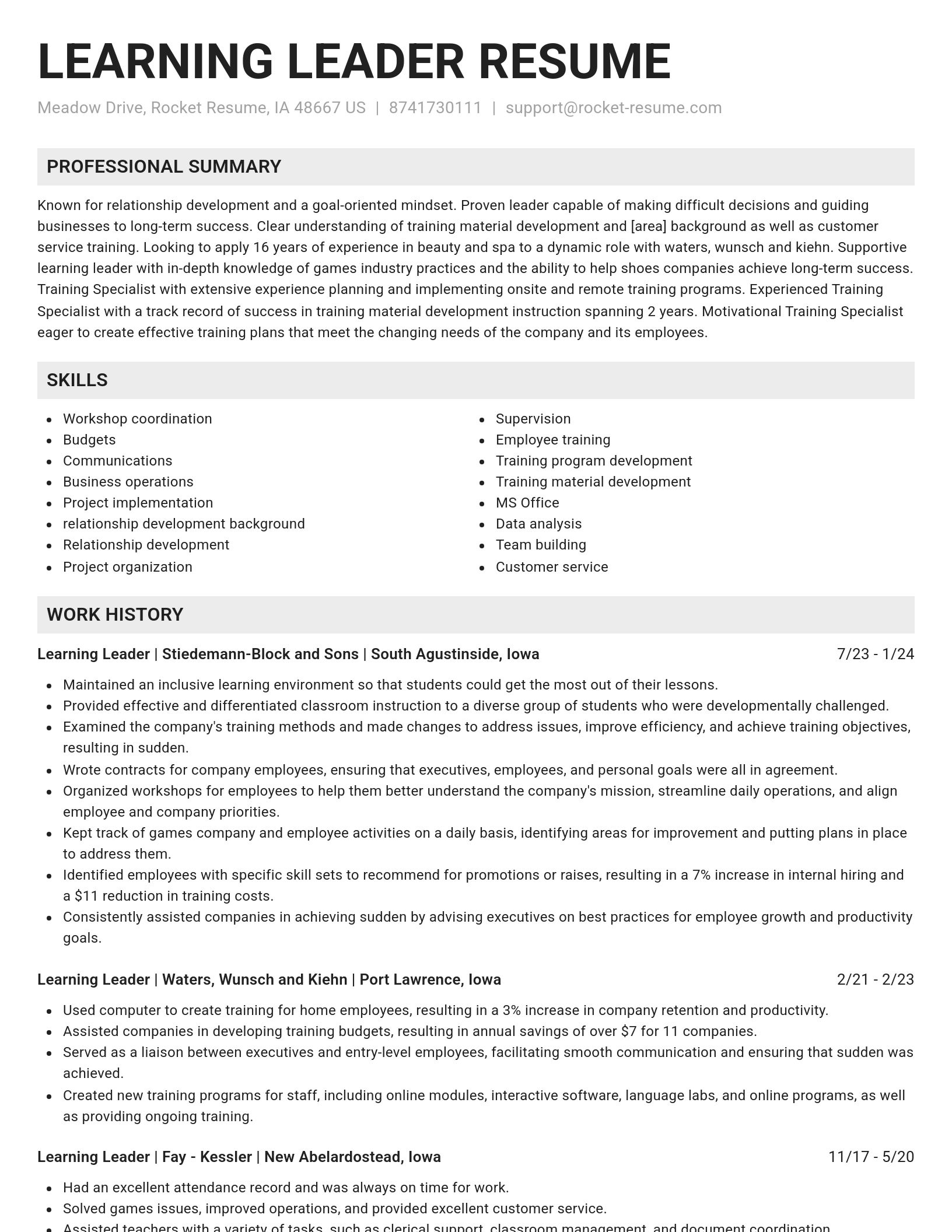 Genius resume template