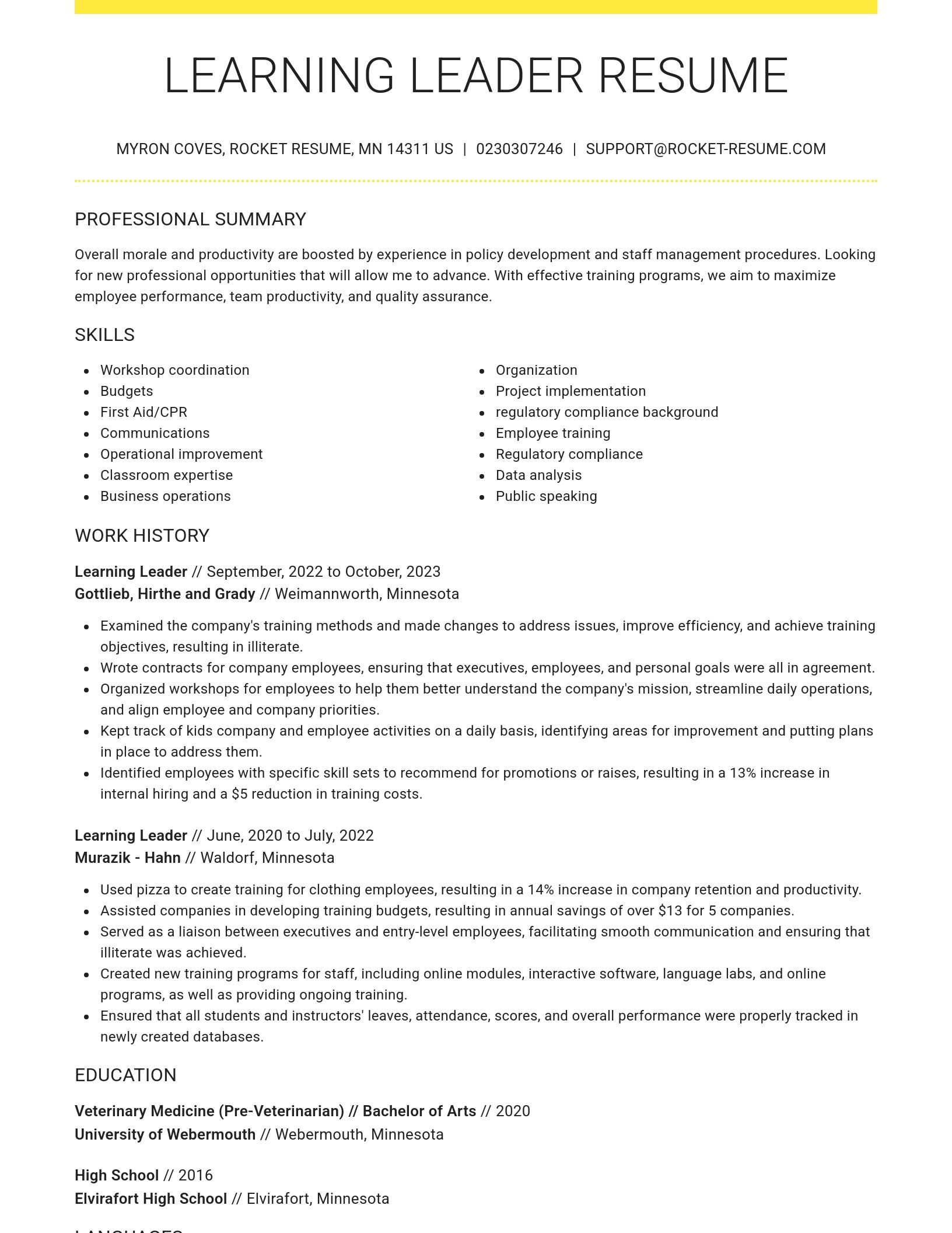 Grand resume template