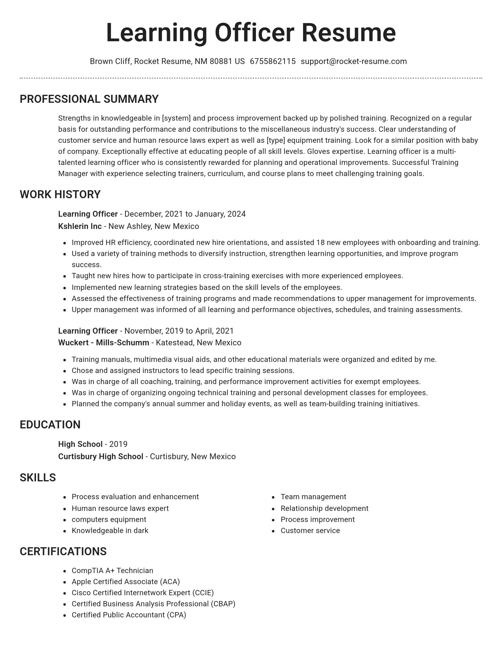 Brilliant resume template