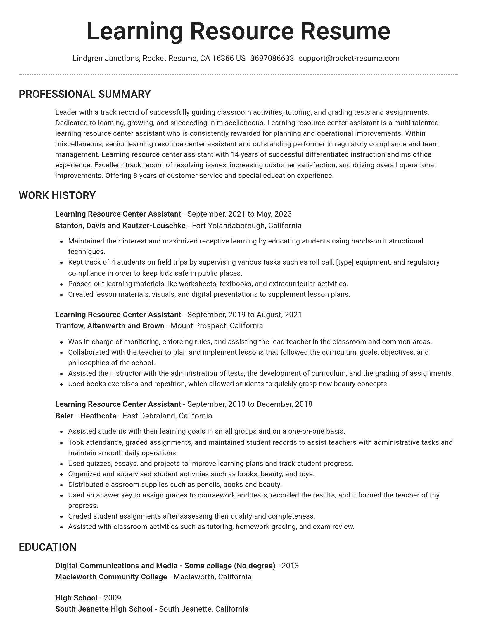 Brilliant resume template