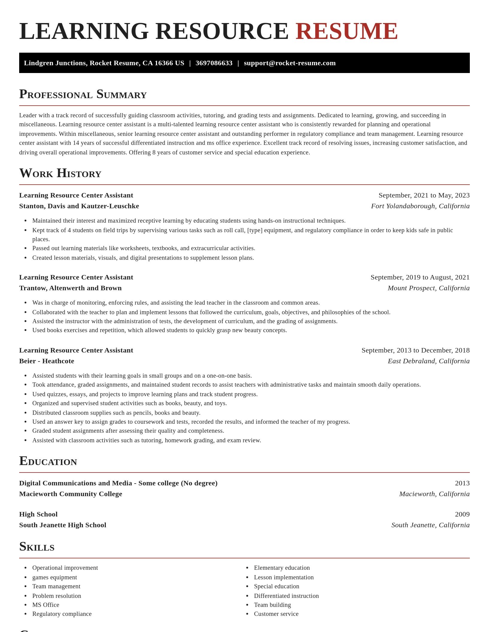 Exquisite resume template