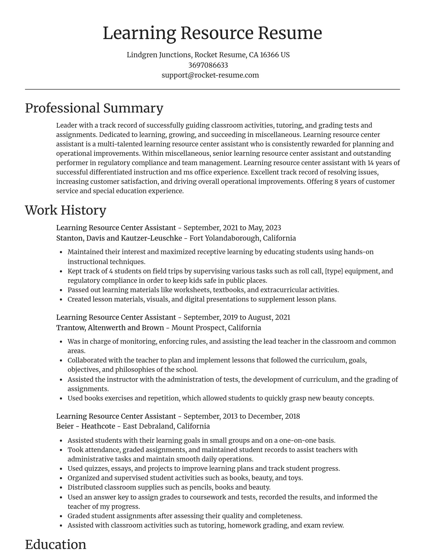 Focal Point resume template