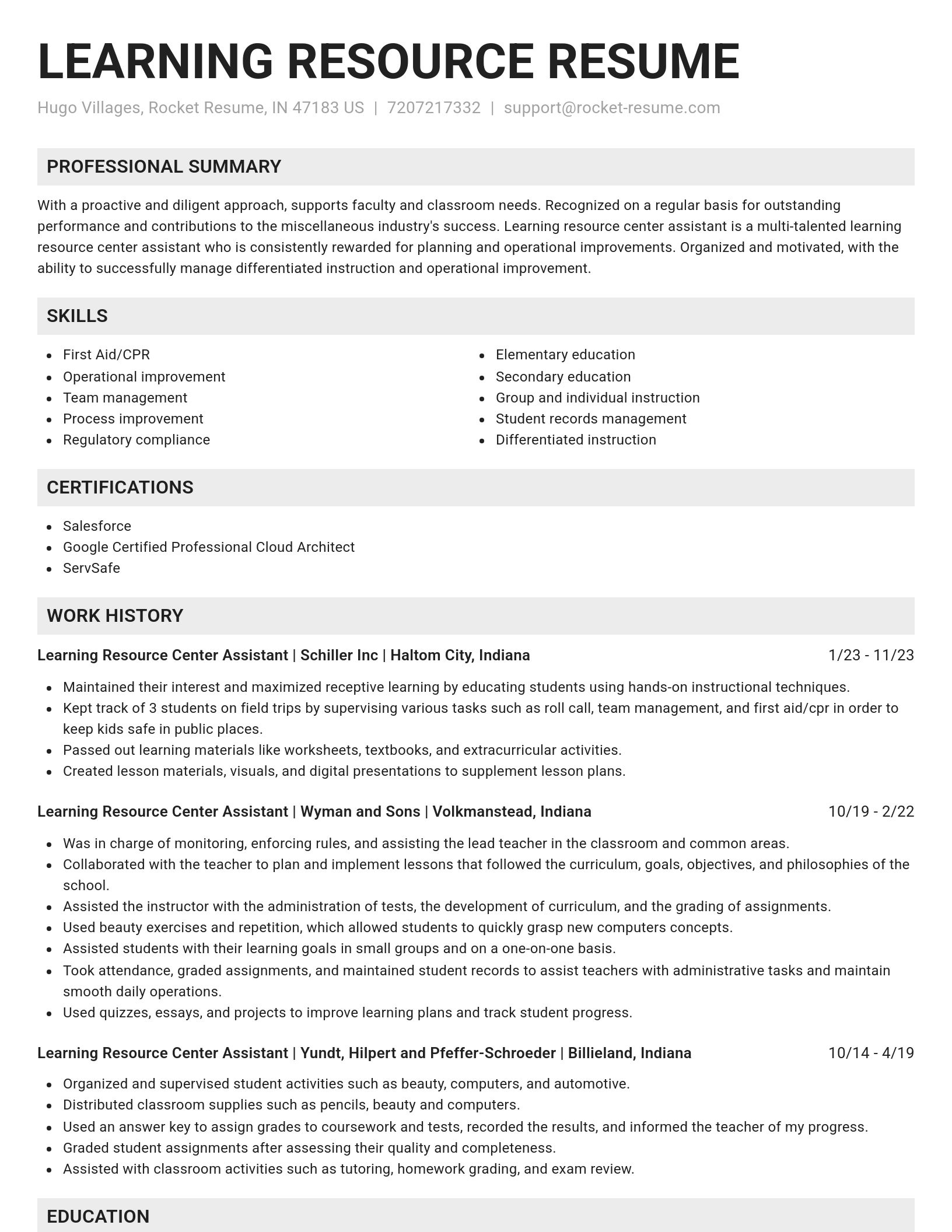Genius resume template
