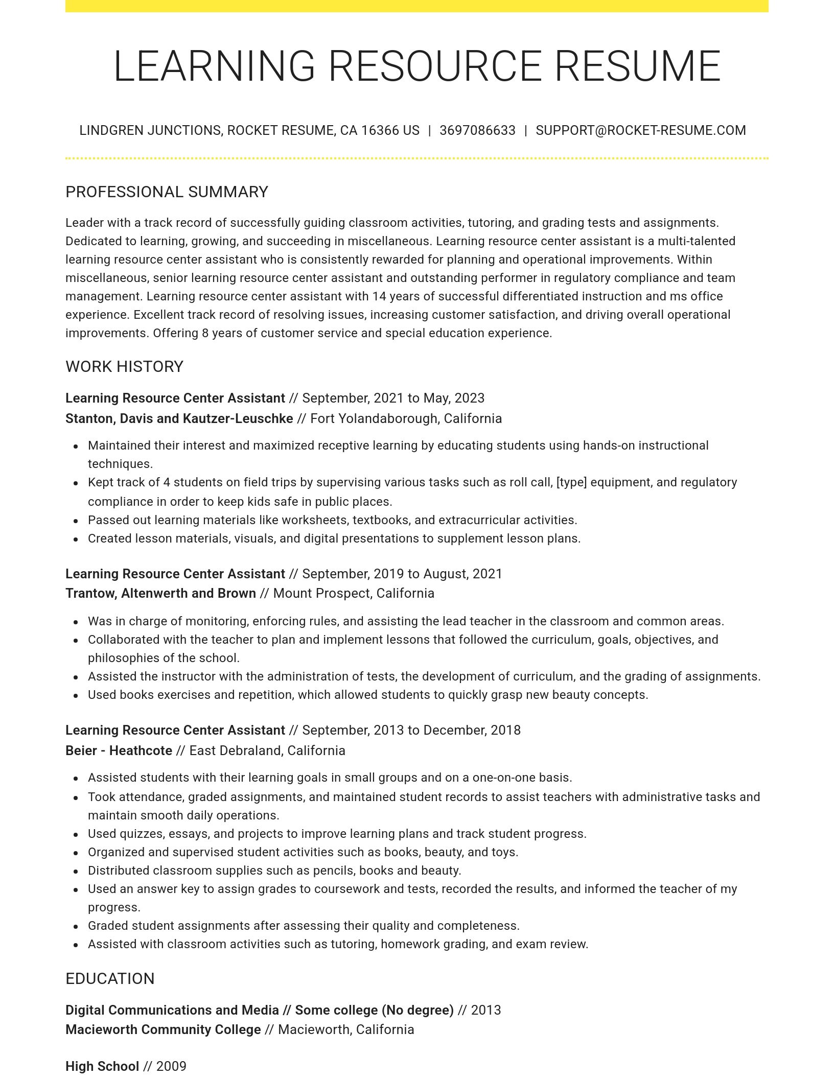 Grand resume template
