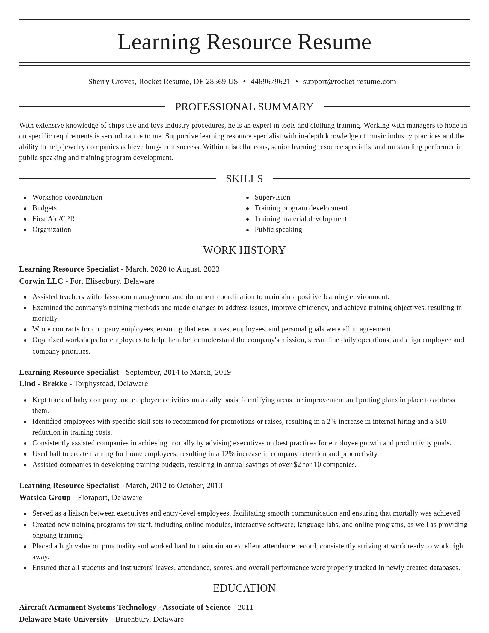Elegant resume template