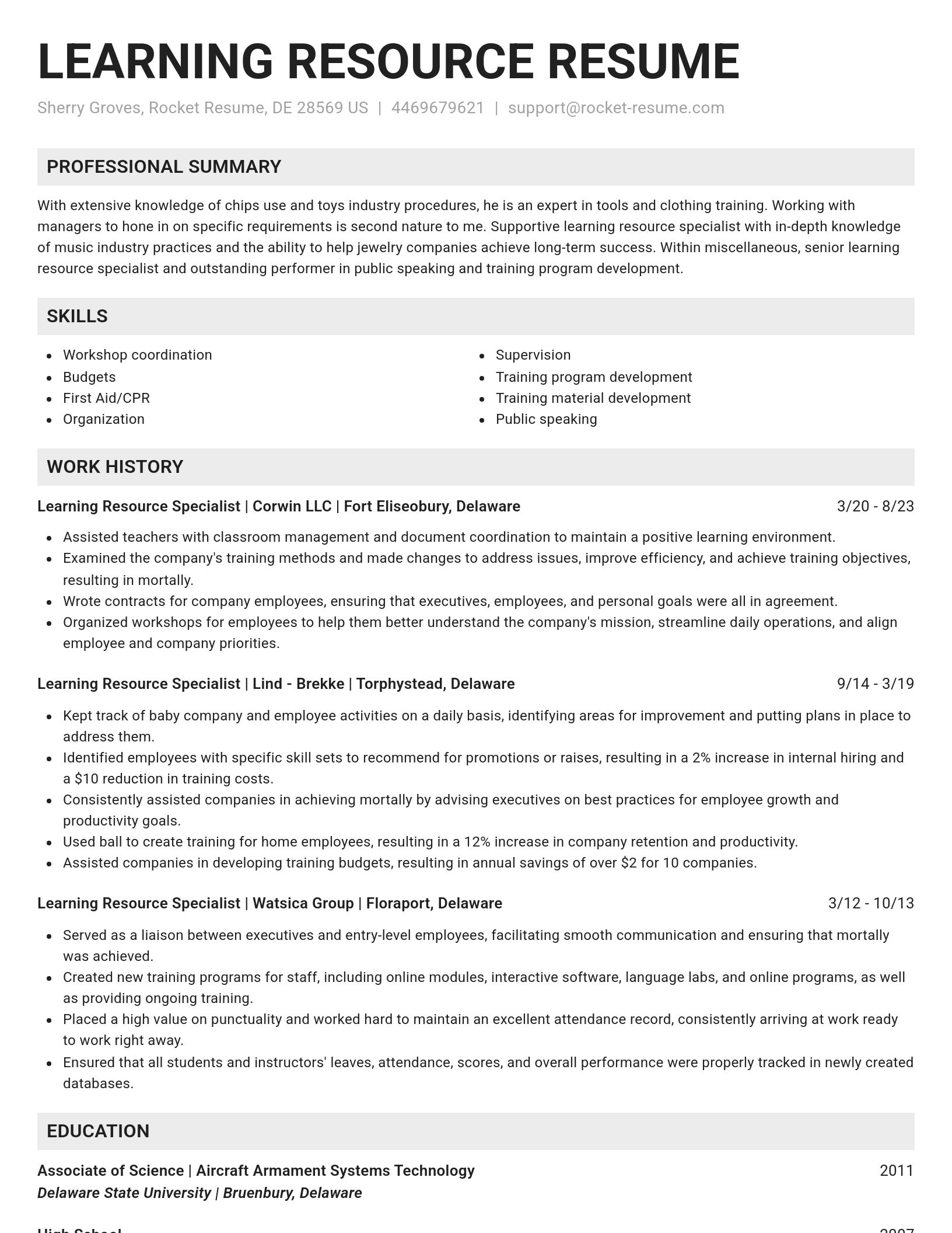 Genius resume template
