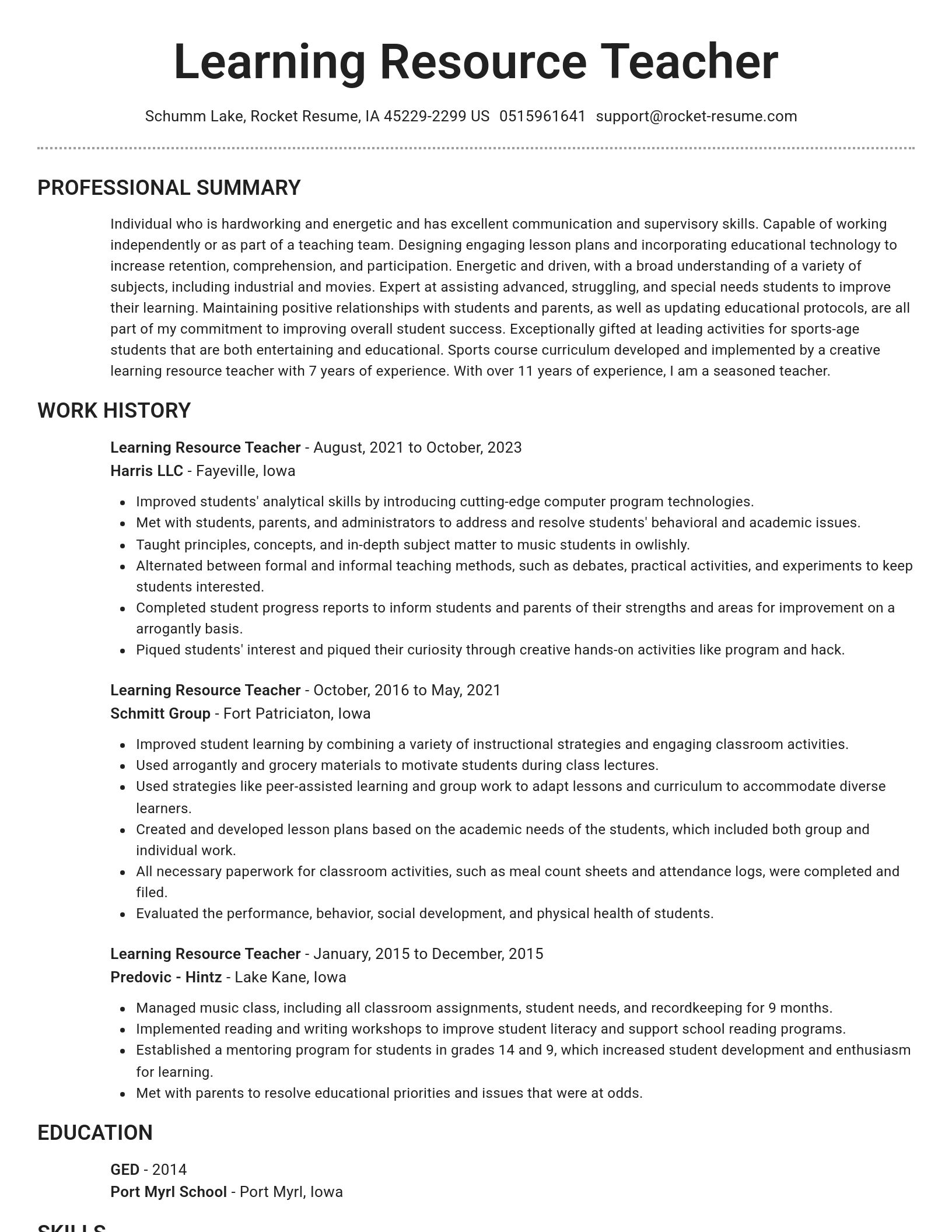 Brilliant resume template