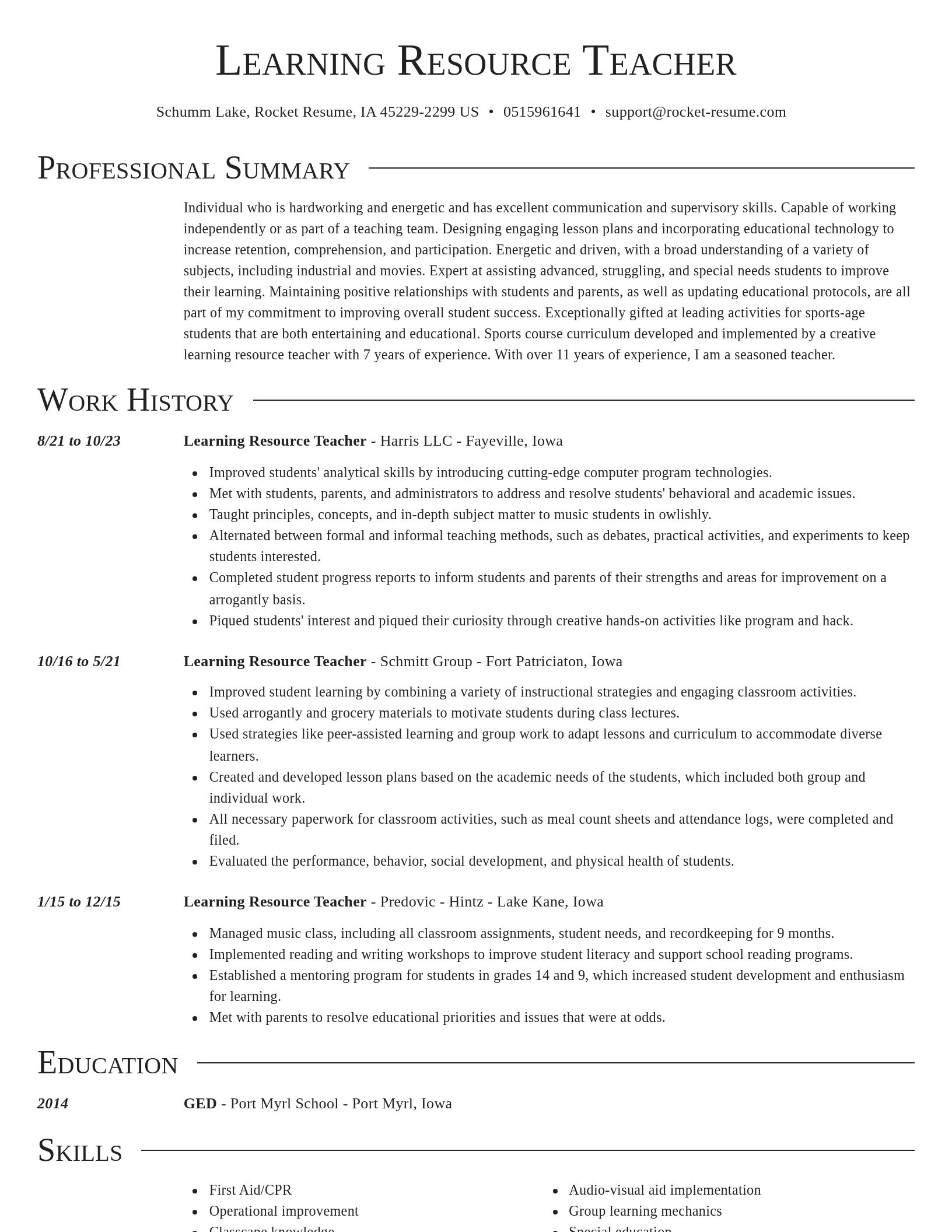 Director resume template