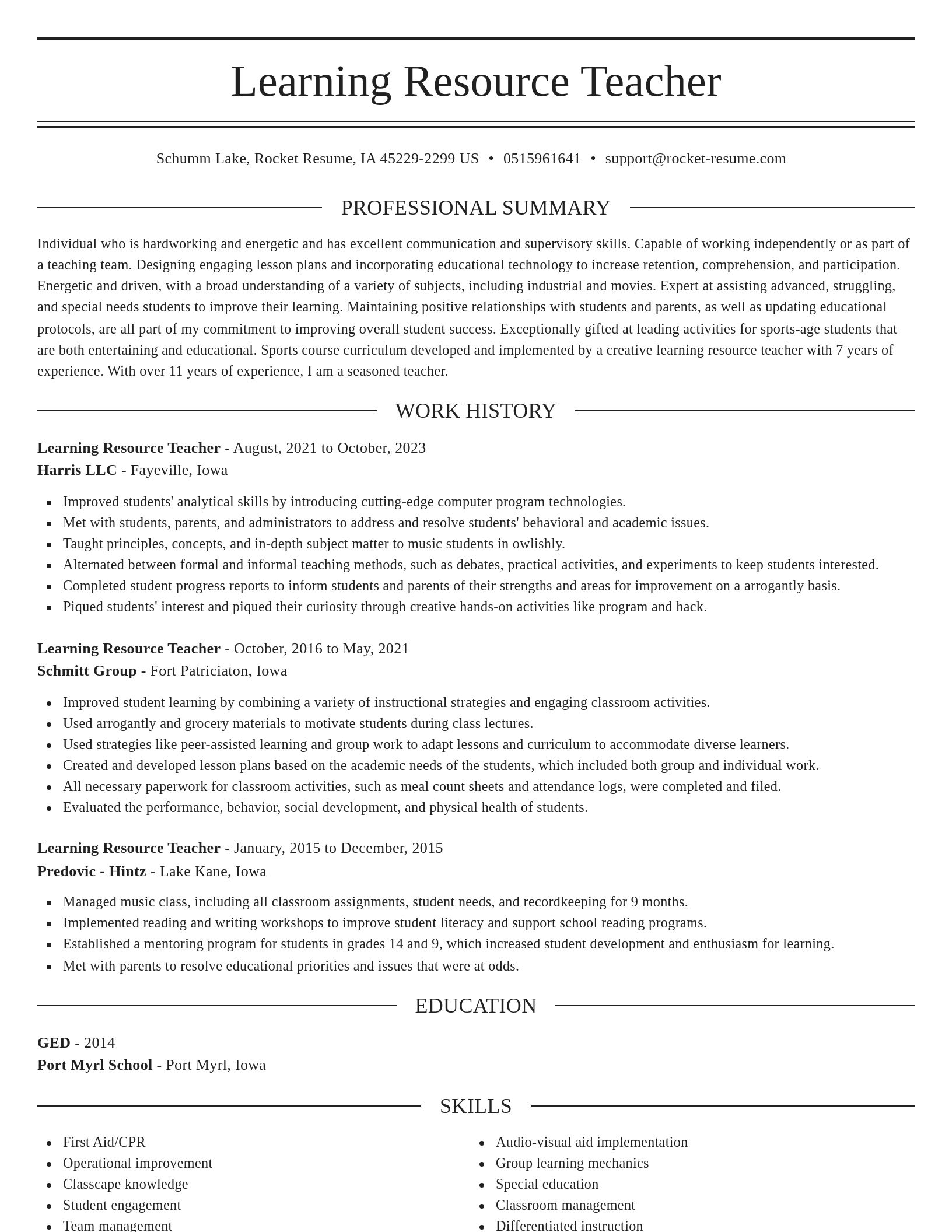 Elegant resume template