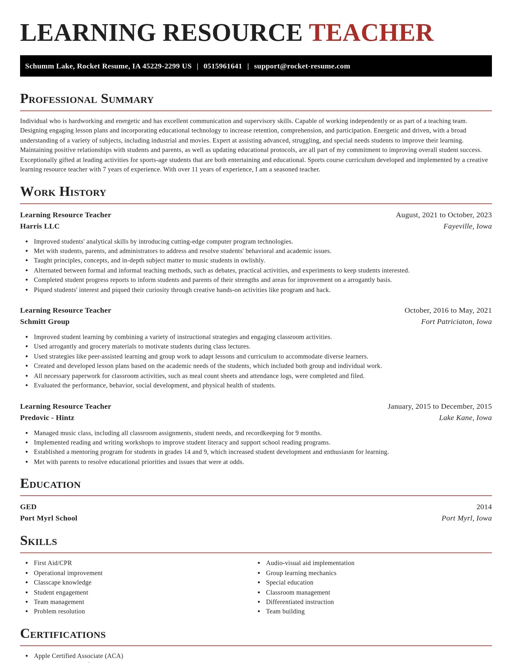 Exquisite resume template