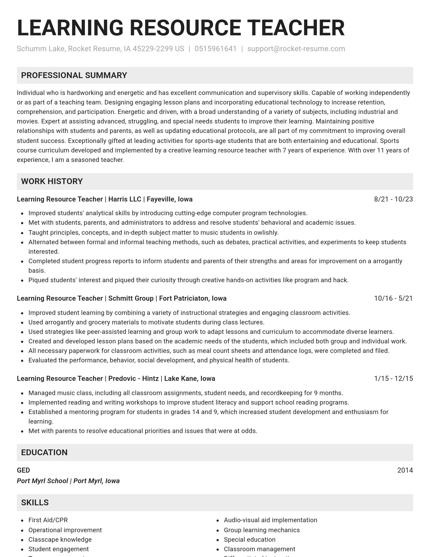 Genius resume template