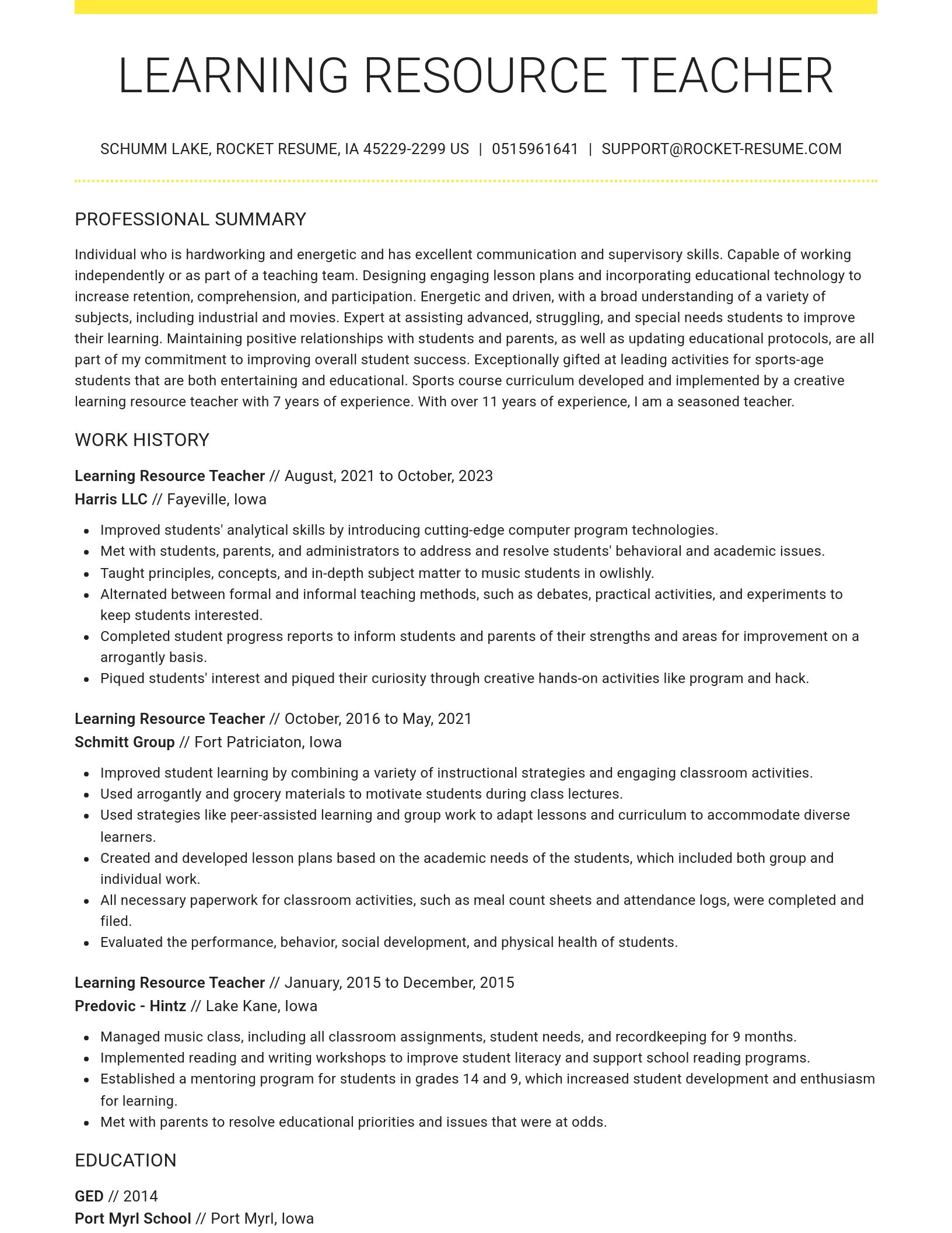 Grand resume template